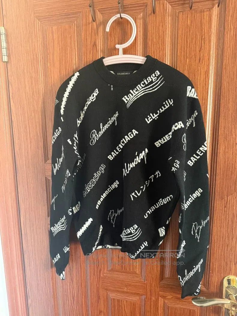 Balenciaga Balenciaga Black Logo Women's Sweater. Size US XS / EU 42 / 0 - 1 Thumbnail