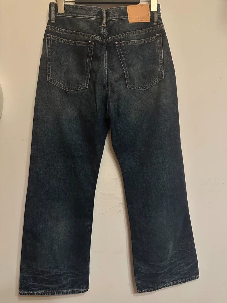 Acne Studios Acne Studios Blue water ripple washed distressed wide-leg Size US 26 / EU 42 - 2 Thumbnail