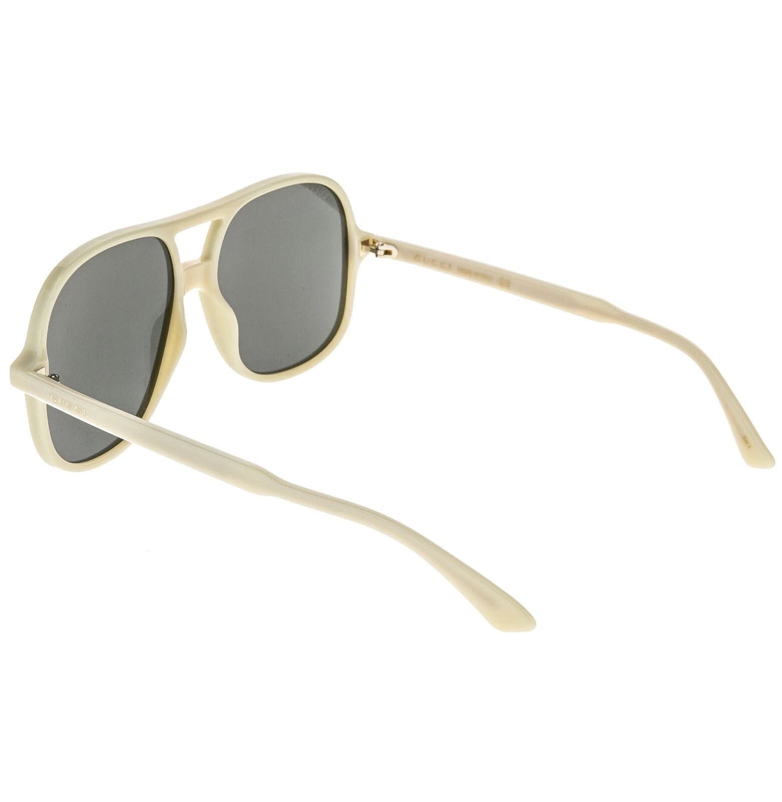 Gucci GUCCI GG0706S 0706 Ivory Mirrored Oversized Sunglasses 003 Size ONE SIZE - 9 Thumbnail