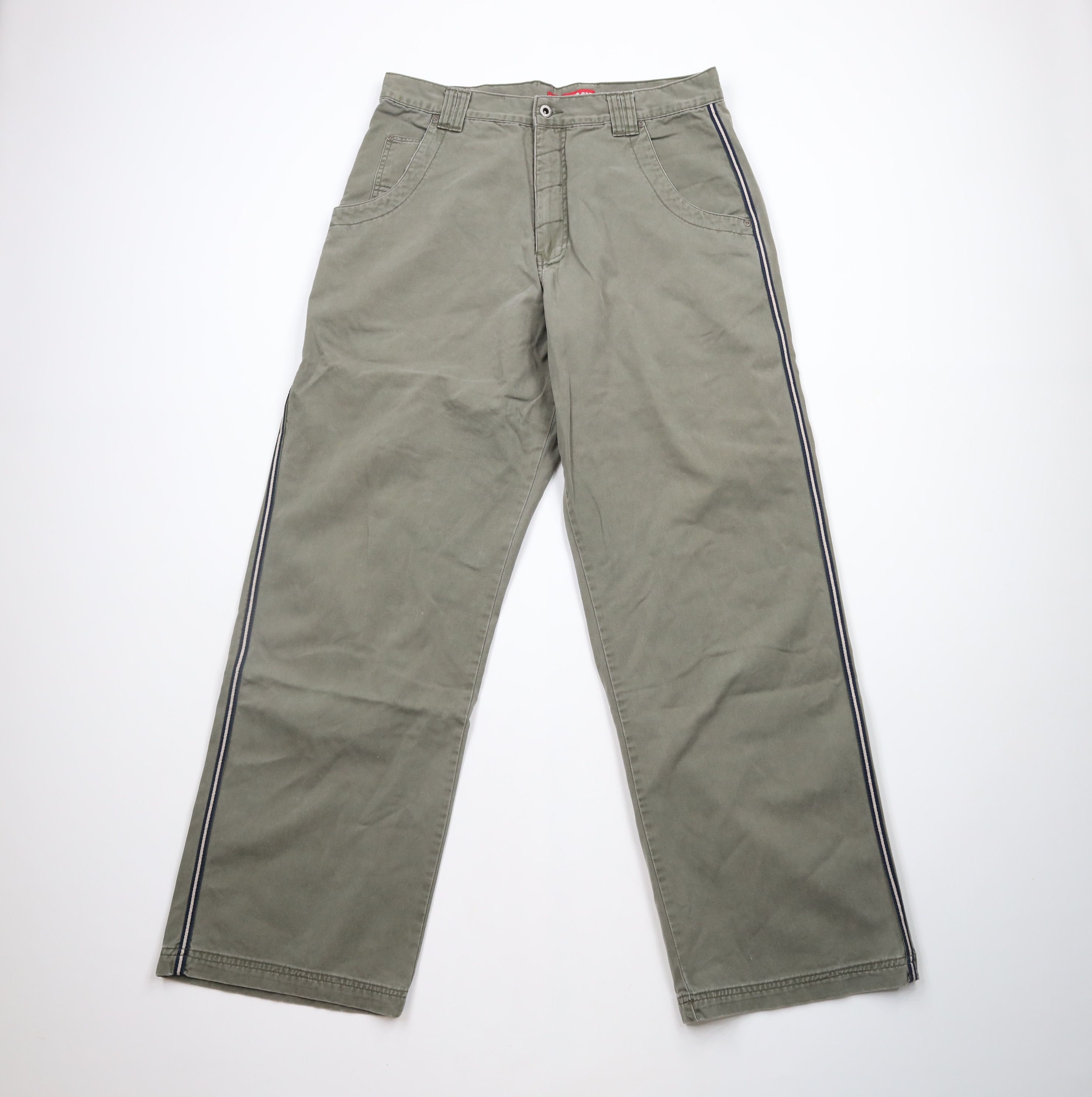 Vintage Vintage 90s Streetwear Baggy Wide Leg Pants Cotton Green Size US 34 / EU 50 - 1 Thumbnail