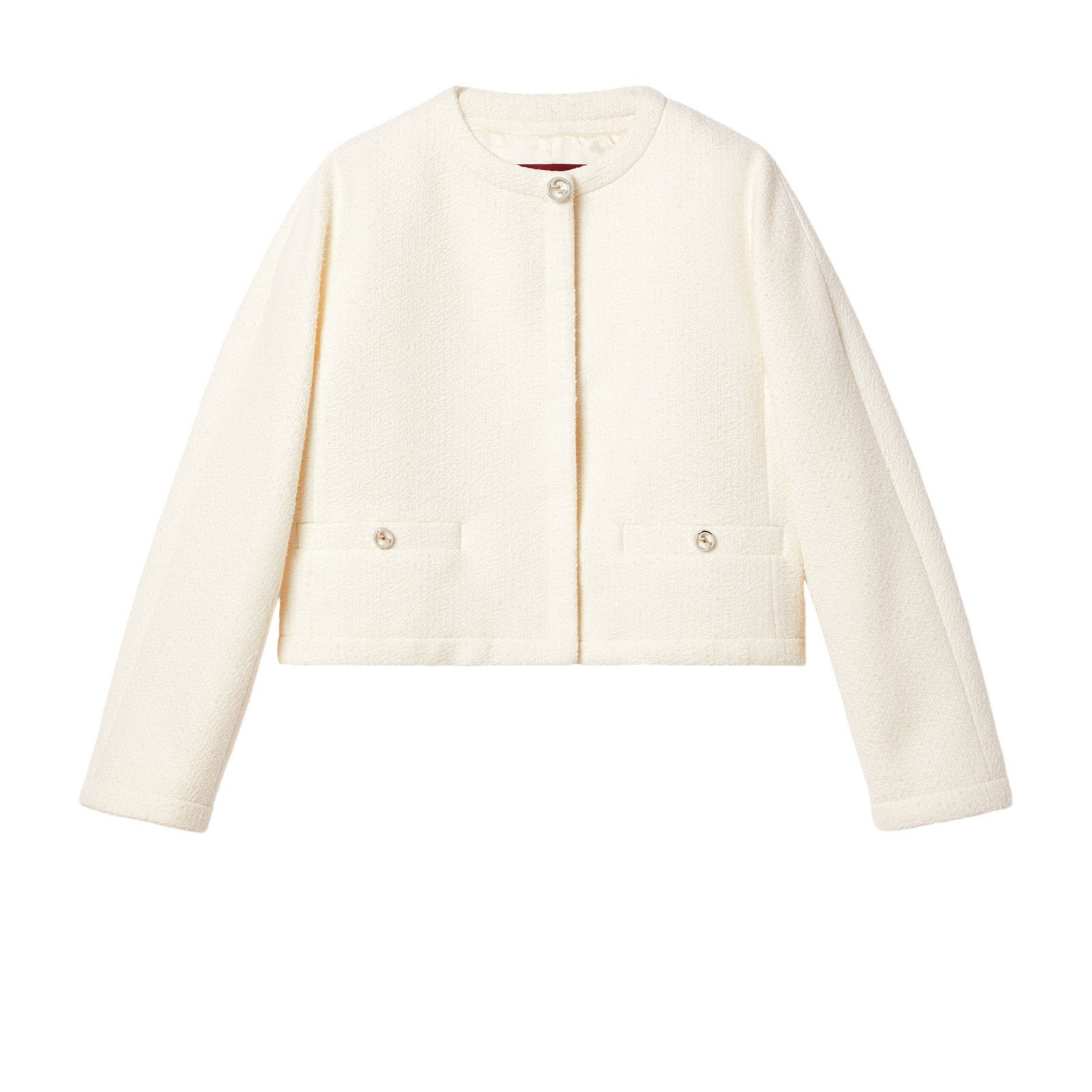 Gucci GUCCI $2980 Off White Wool Boucle Jacket New And Authentic ( Size M / US 6-8 / IT 42-44 - 1 Thumbnail