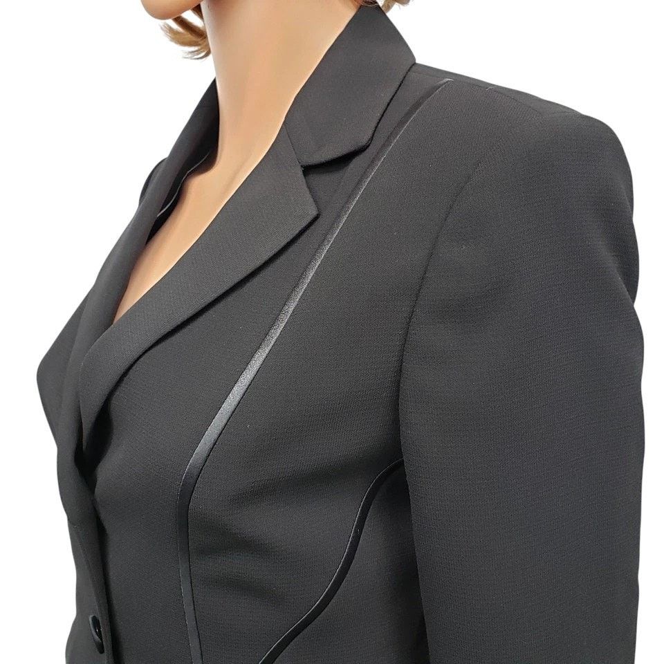Calvin Klein NWT Calvin Klein Blazer Jacket Black Piping 3 Button Size S / US 4 / IT 40 - 10 Thumbnail
