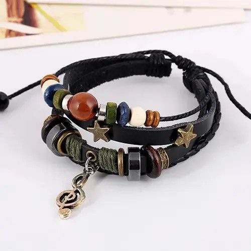 Jewelry Boho Gypsy Hippie Design Leather Star 🔥🔥🔥 Size ONE SIZE - 1 Thumbnail