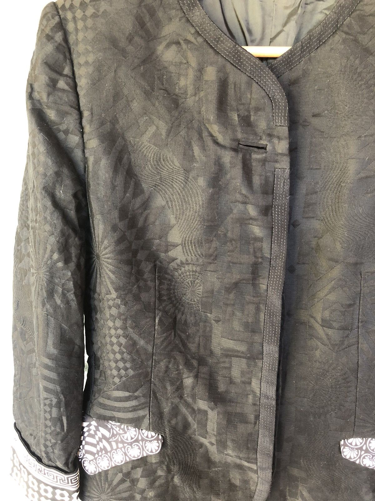Versace Gianni Versace Couture Silk Cotton Jacquard Print Jacket Size S / US 4 / IT 40 - 3 Thumbnail