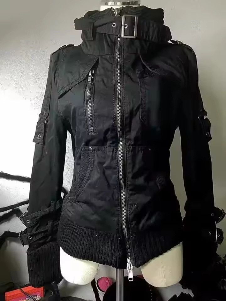 Japanese Brand Cyber-Grunge Buckle Bomber Jacket - Techwear Utility Size M / US 6-8 / IT 42-44 - 3 Thumbnail