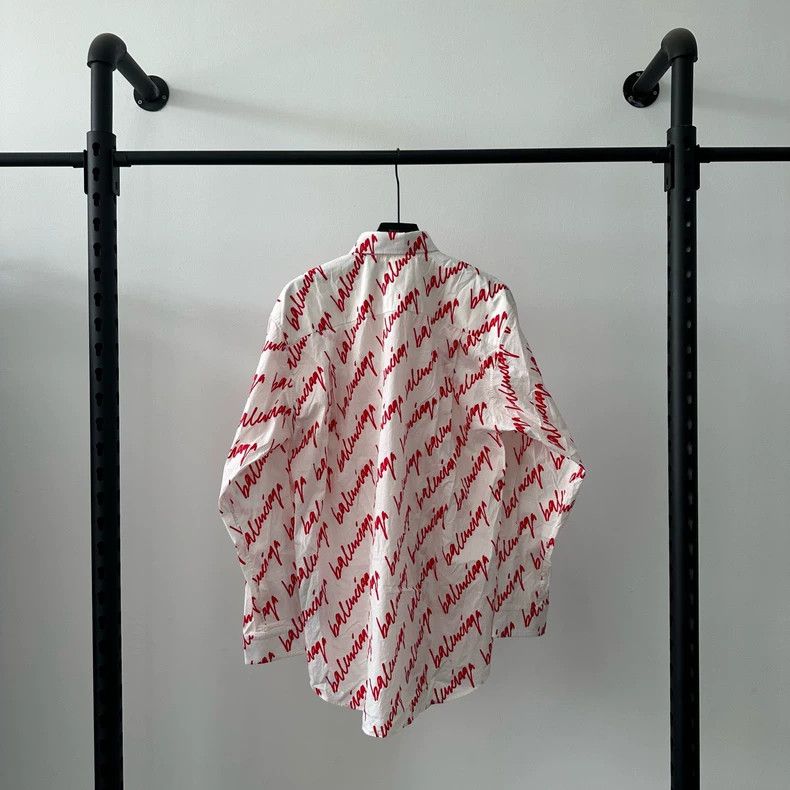 Balenciaga Balenciaga SS23 New printed long-sleeve shirt with full cur Size XS / US 0-2 / IT 36-38 - 2 Thumbnail