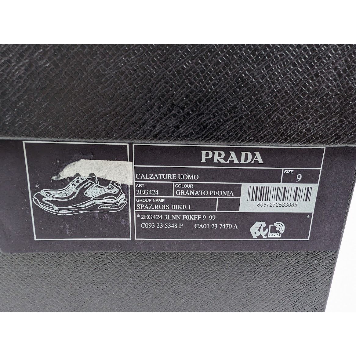 Prada o1rshd1 Brushed Leather Sneakers Bike Fabric Suede Size US 10 / EU 43 - 21 Thumbnail