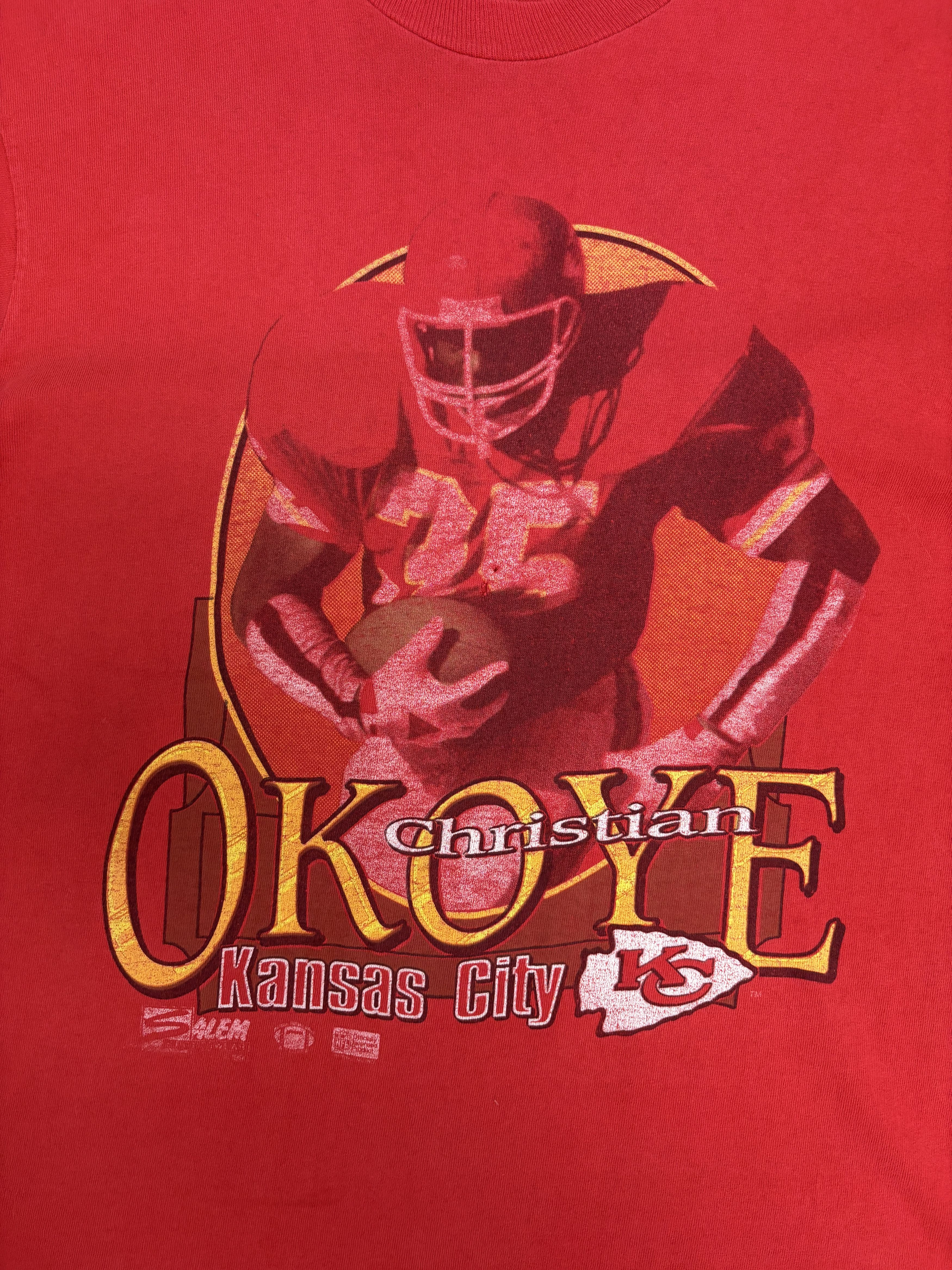 Salem Sportswear Kansas City Chiefs Christian Okoye Vintage T-Shirt Tee Size US L / EU 52-54 / 3 - 2 Thumbnail