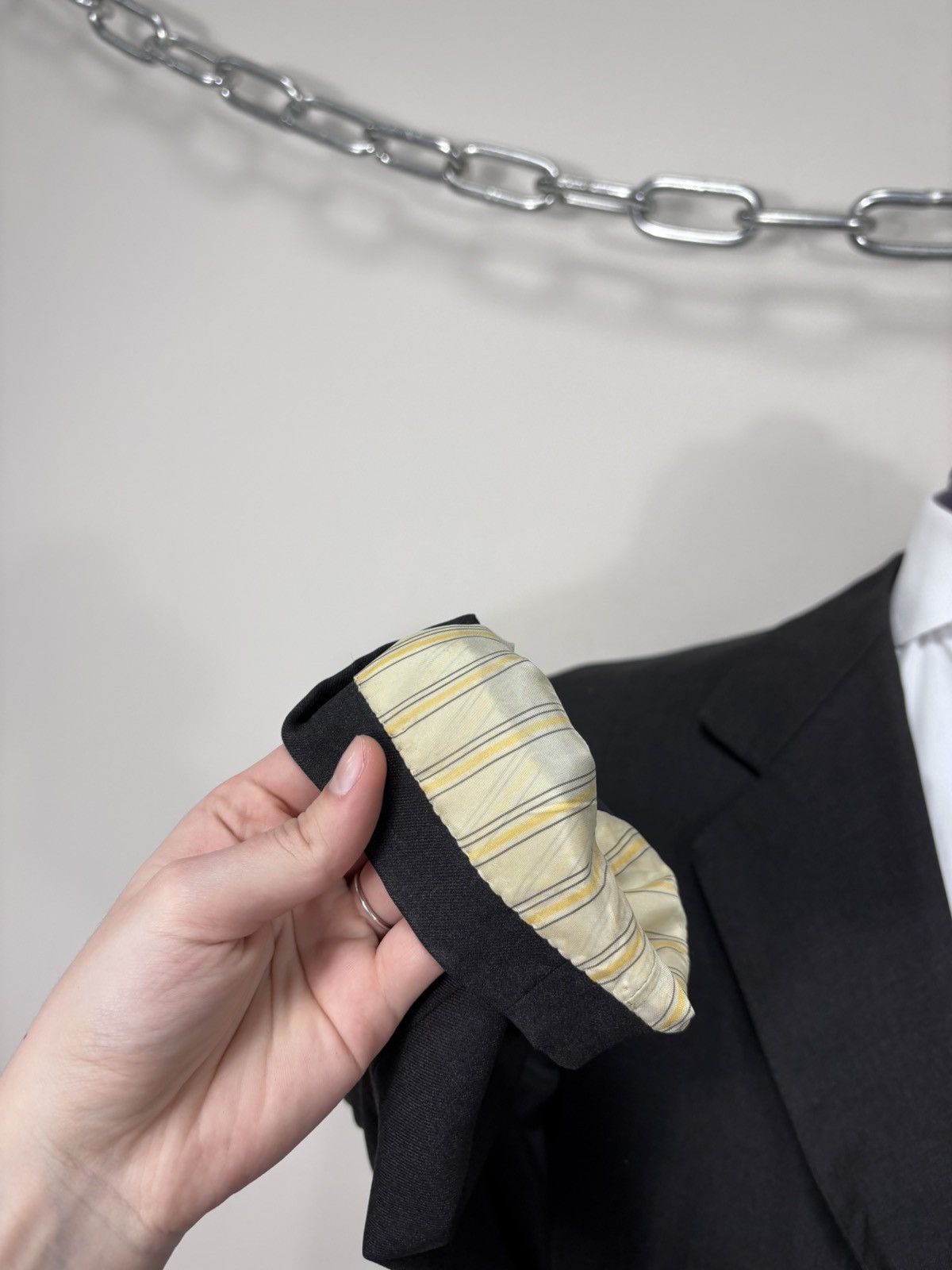Holland & Sherry Holland & Sherry Savile Row Men’s Grey Wool Blazer Jacket Size 48R - 10 Thumbnail