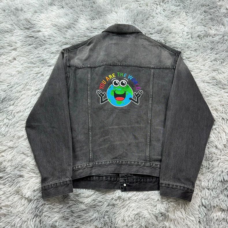 Balenciaga Balenciaga Earth Embroidered Denim Jacket 2502-Nextarrow Size US S / EU 44-46 / 1 - 5 Thumbnail