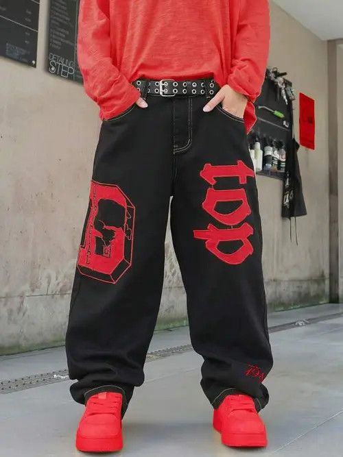 Jean Modern DRIP Graphic baggy jeans pants Size US 36 / EU 52 - 1 Thumbnail