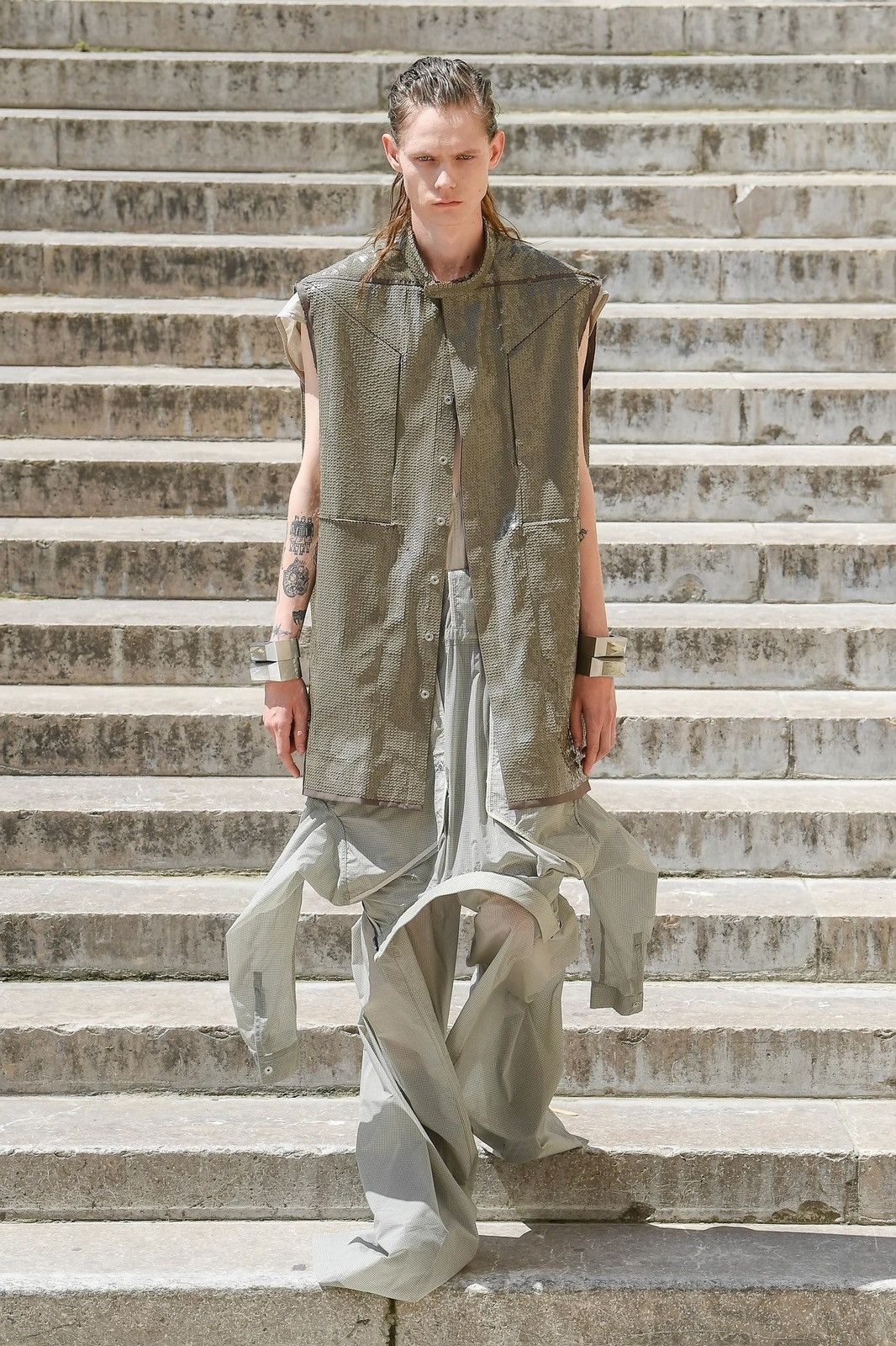 Rick Owens RICK OWENS SS23 “Bolan Banana” Pants in Pearl – Size 31 Size US 31 - 2 Thumbnail