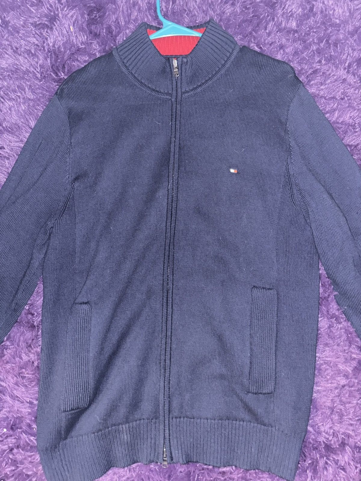 Tommy Hilfiger Navy blue Tommy sweater Size US L / EU 52-54 / 3 - 1 Thumbnail