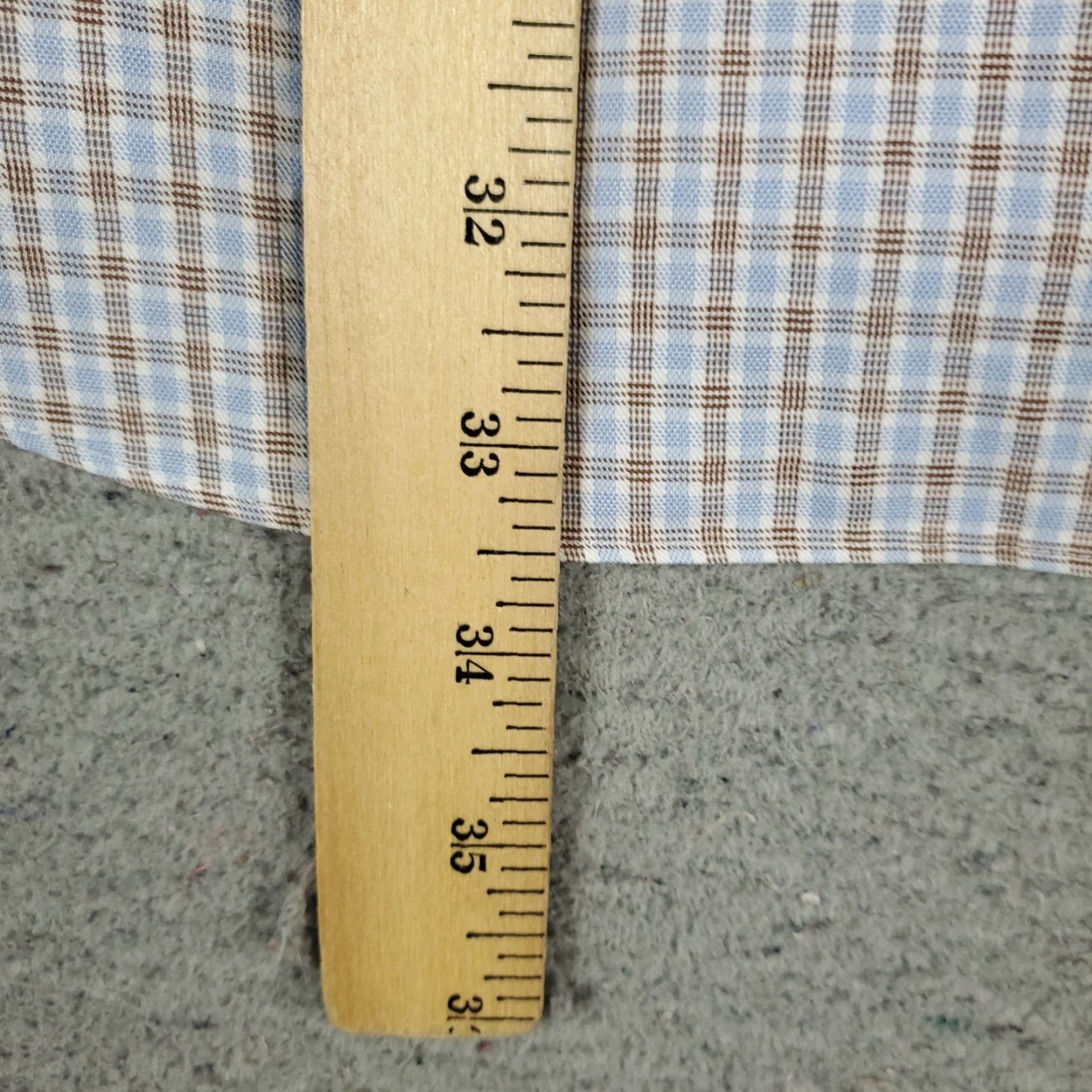 David Donahue David Donahue Shirt Mens 16.5 Brown Plaid Check Dress Button Up Long Sleeve Casual Workwear Vintage No Size 46R - 4 Thumbnail