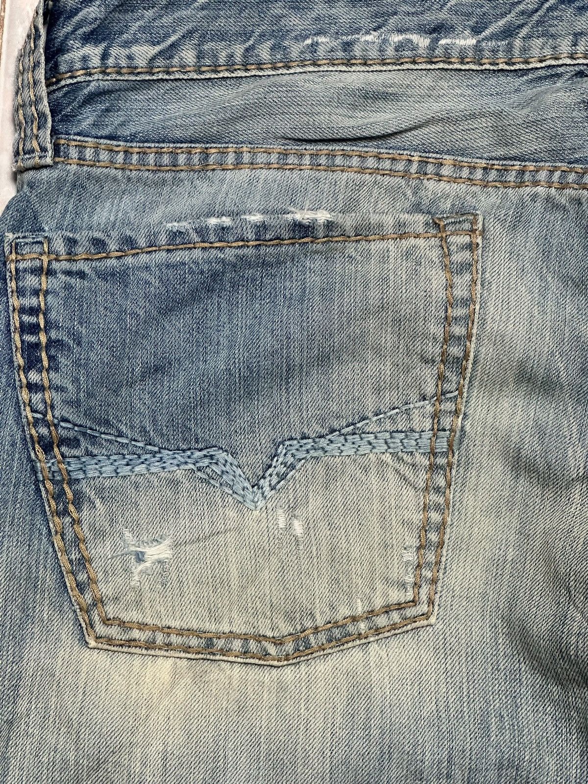 Guess Guess Vintage Distressed Ripped Straight Leg Jean With Faded Size US 36 / EU 52 - 7 Thumbnail