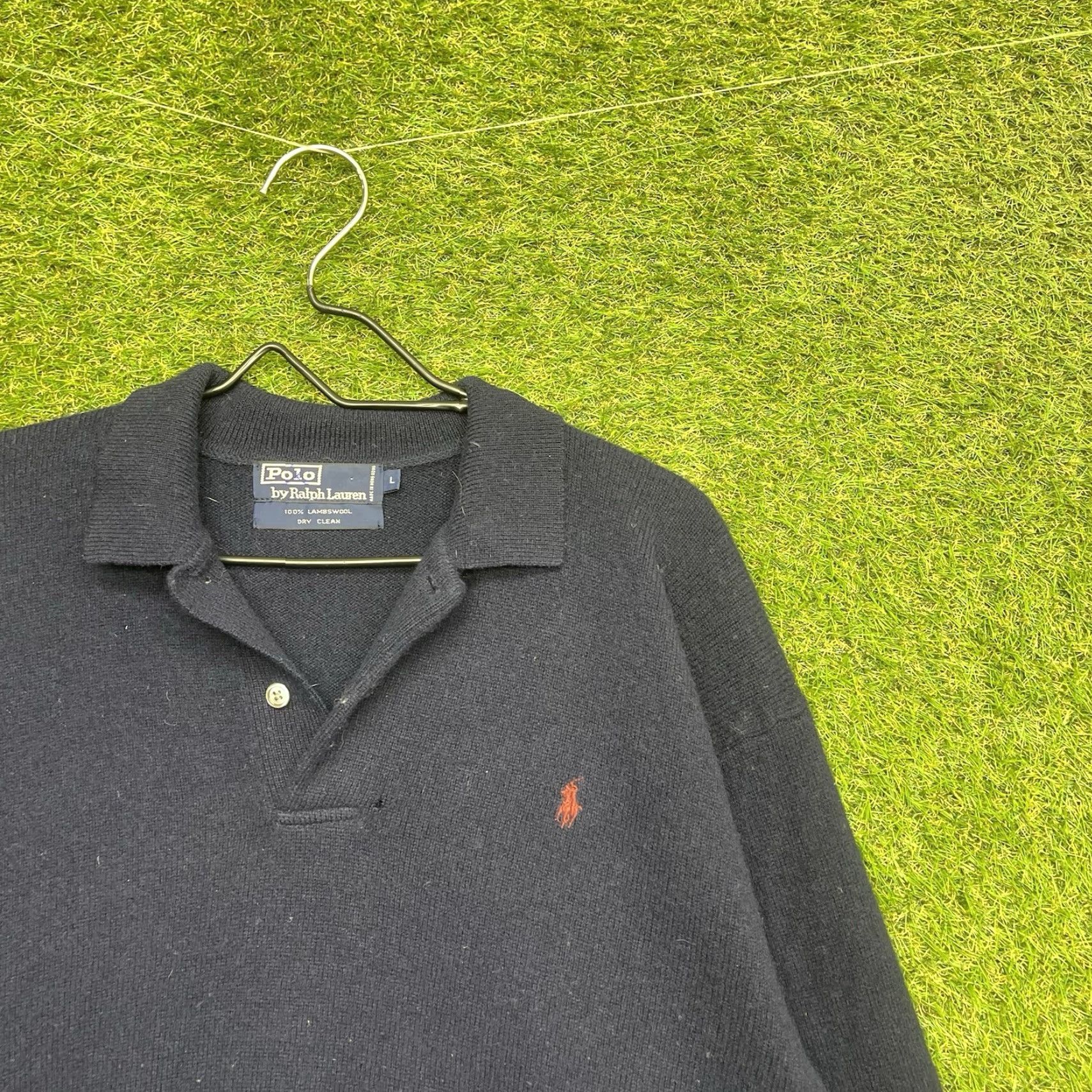 Polo Ralph Lauren Polo by Ralph Lauren Sweater Mens Large Blue Lambswool Henley Button Dress Size US L / EU 52-54 / 3 - 3 Thumbnail