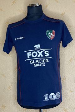 LONG SLEEVE MENS RUGBY UNION LEICESTER TIGERS 2002/2004 AWAY SHIRT JERSEY  SIZE L