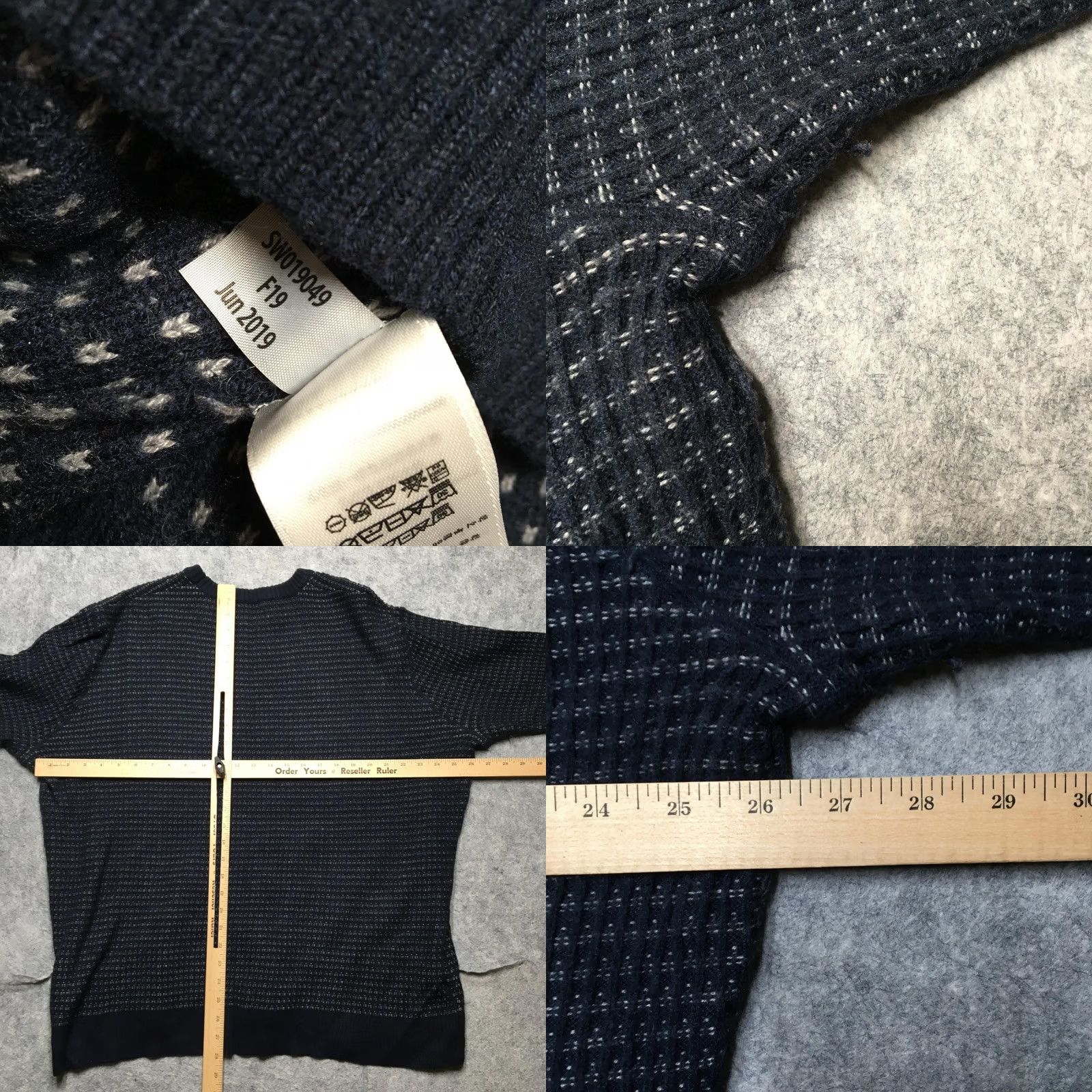 Smartwool SmartWool Sweater Mens 3XL Navy Merino Wool Blend Crewneck Textured SW010949 Geometric Knit Long Sleeve Pullover Crew Neck Mens Blue Size US XXL / EU 58 / 5 - 8 Thumbnail