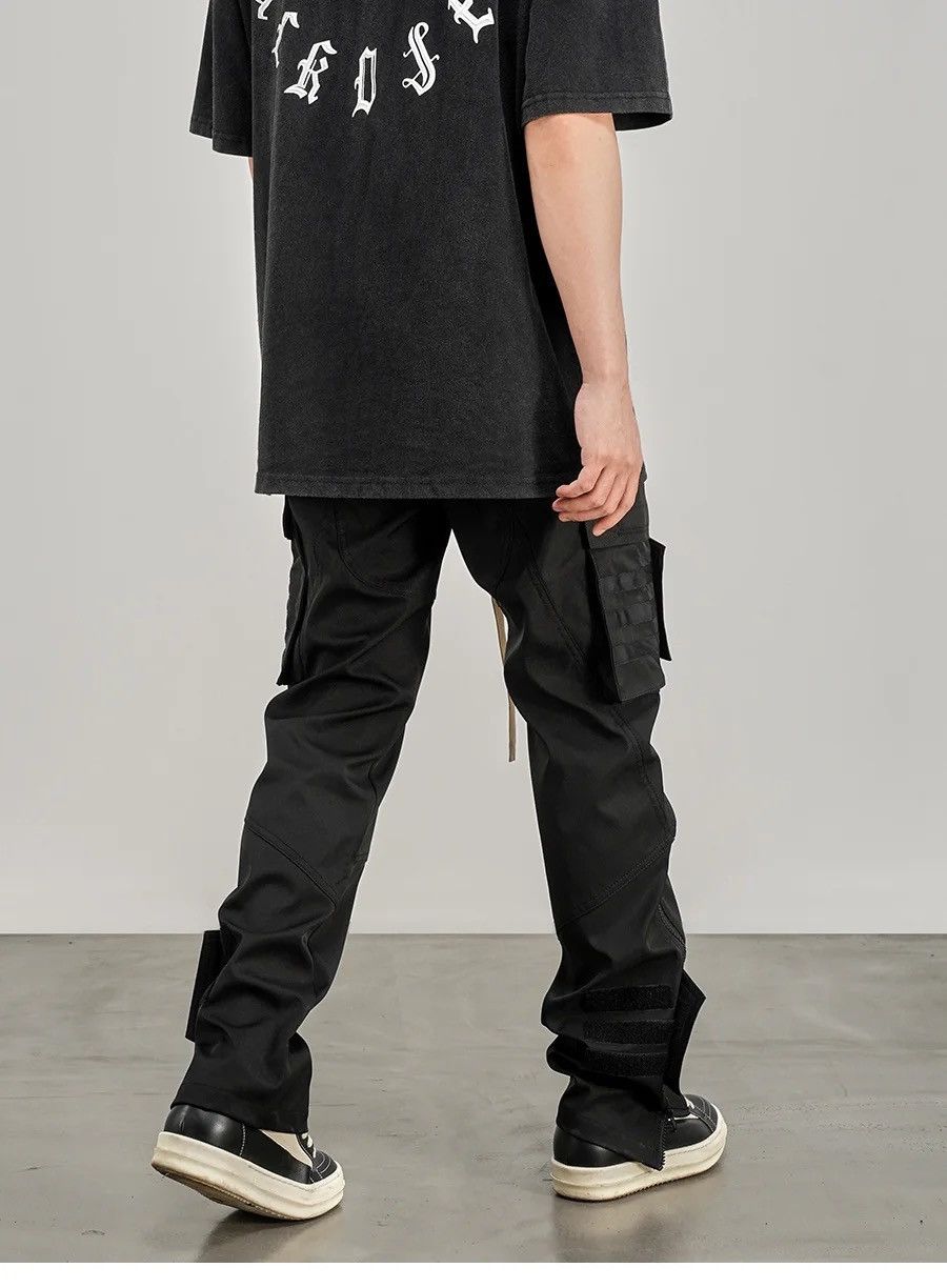 Utility tactical flared cargo pants y2k