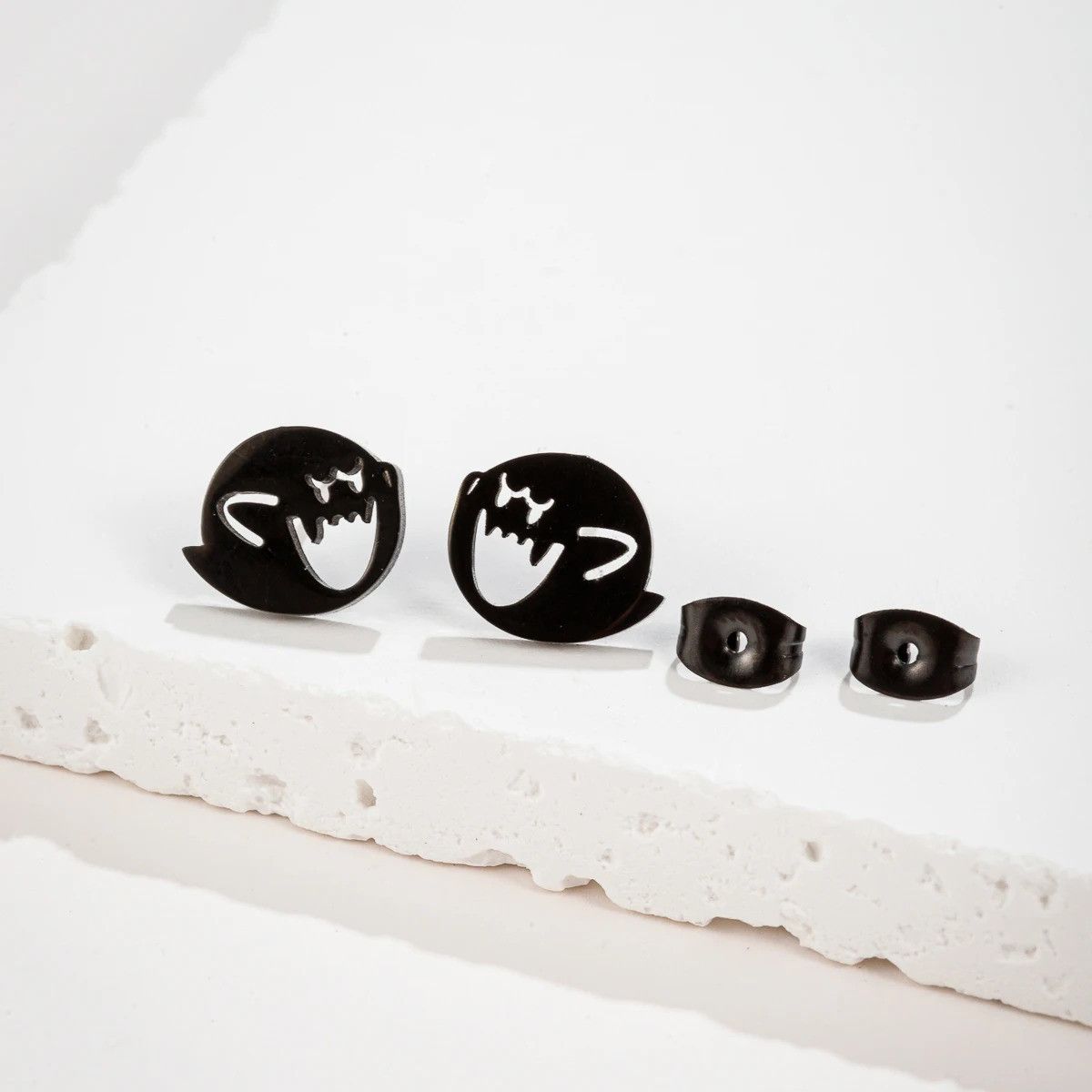 Jewelry Funny Ghost Stud Earrings Charm Stainless Earring Gift Size ONE SIZE - 2 Thumbnail