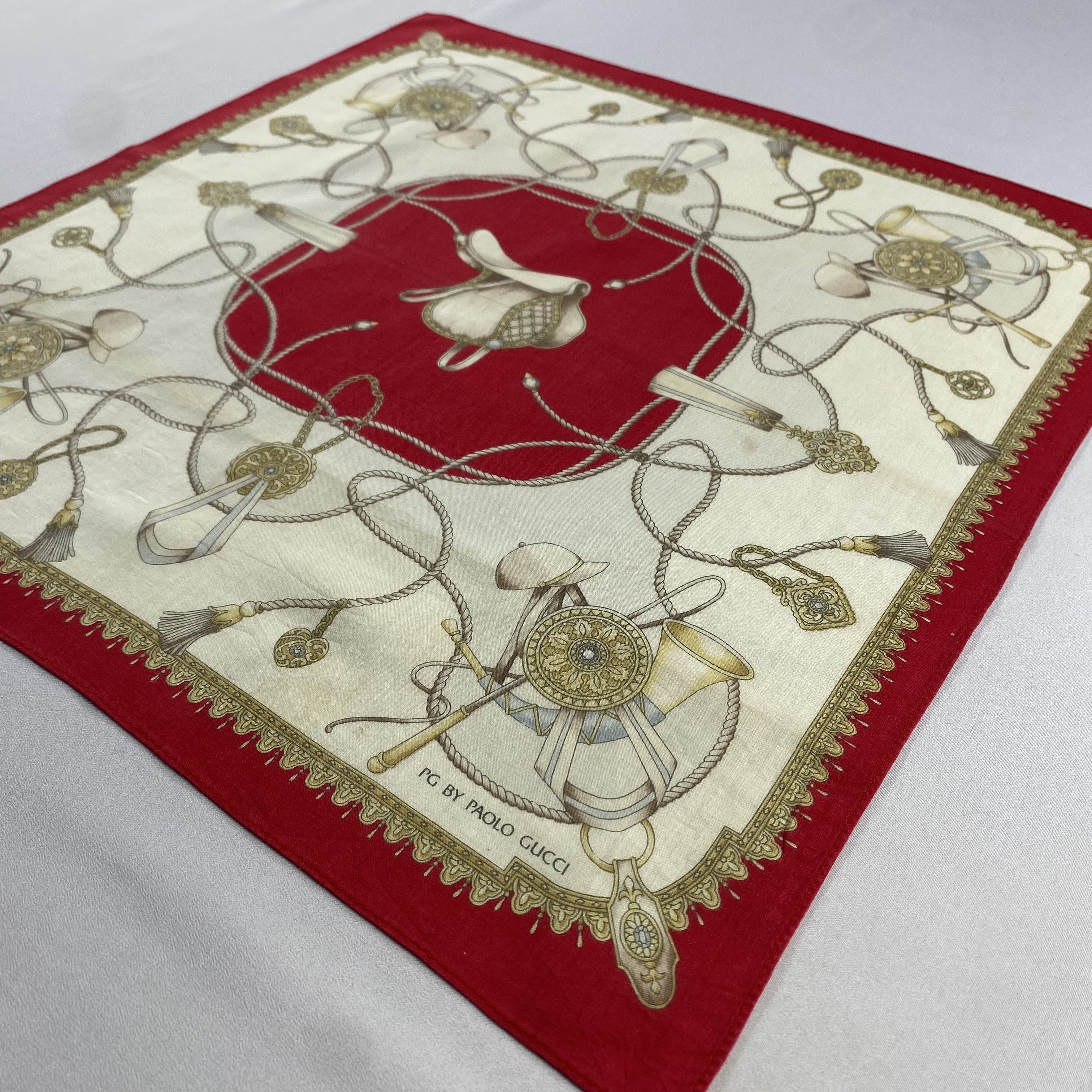 Paolo Gucci × Vintage Paolo Gucci Handkerchief / Neckerchief / Bandana-P991 Size ONE SIZE - 2 Thumbnail