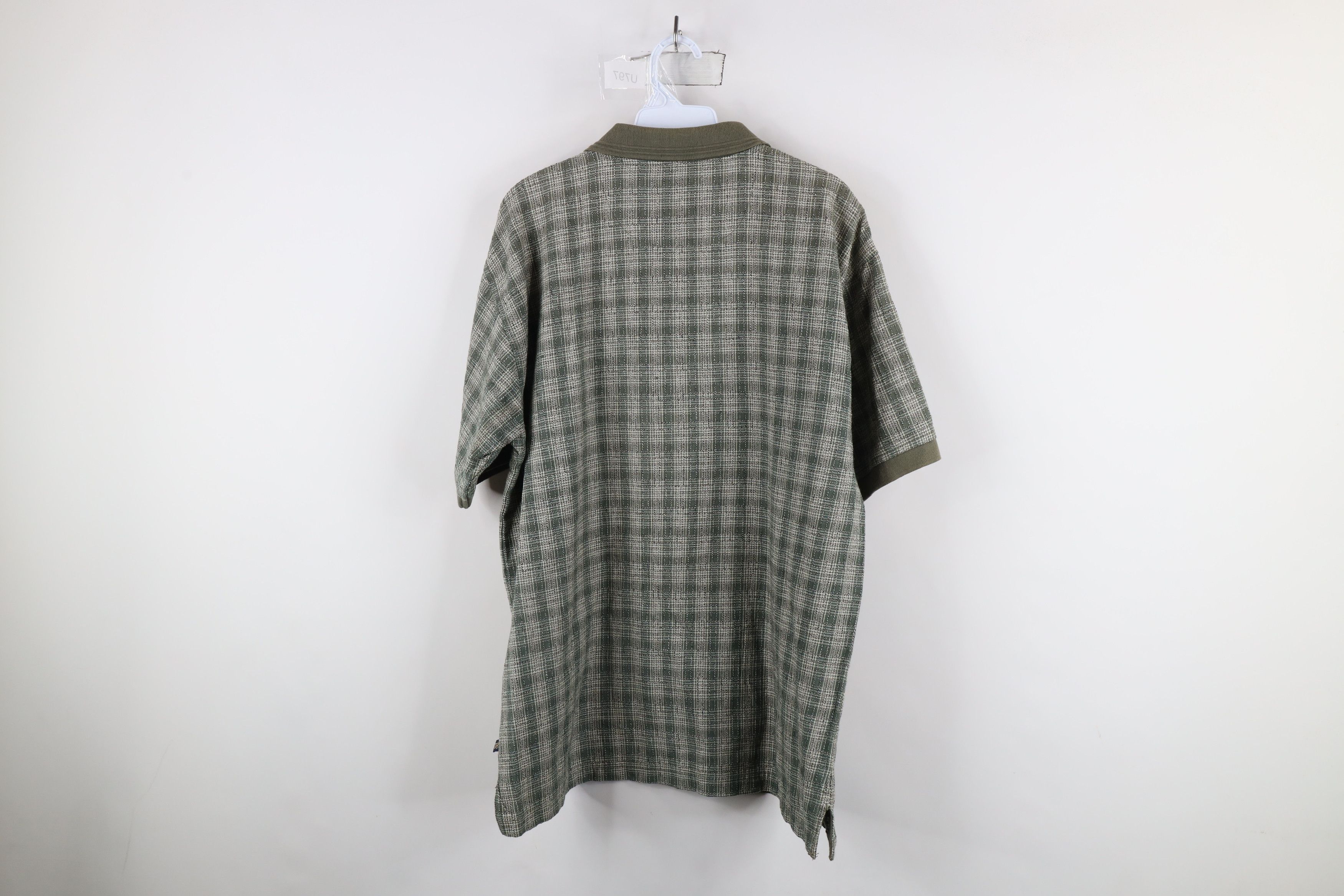 Vintage Vintage 90s Streetwear Fit Weave Collared Polo Shirt Plaid Size US M / EU 48-50 / 2 - 10 Thumbnail