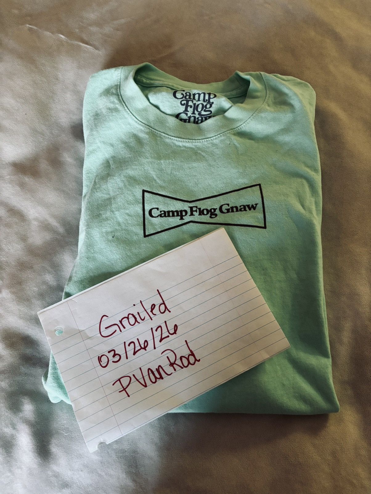 Girls Don't Cry Camp Flog Gnaw x Girls Don’t Cry 2019 Mint T-Shirt Size US XL / EU 56 / 4 - 6 Thumbnail