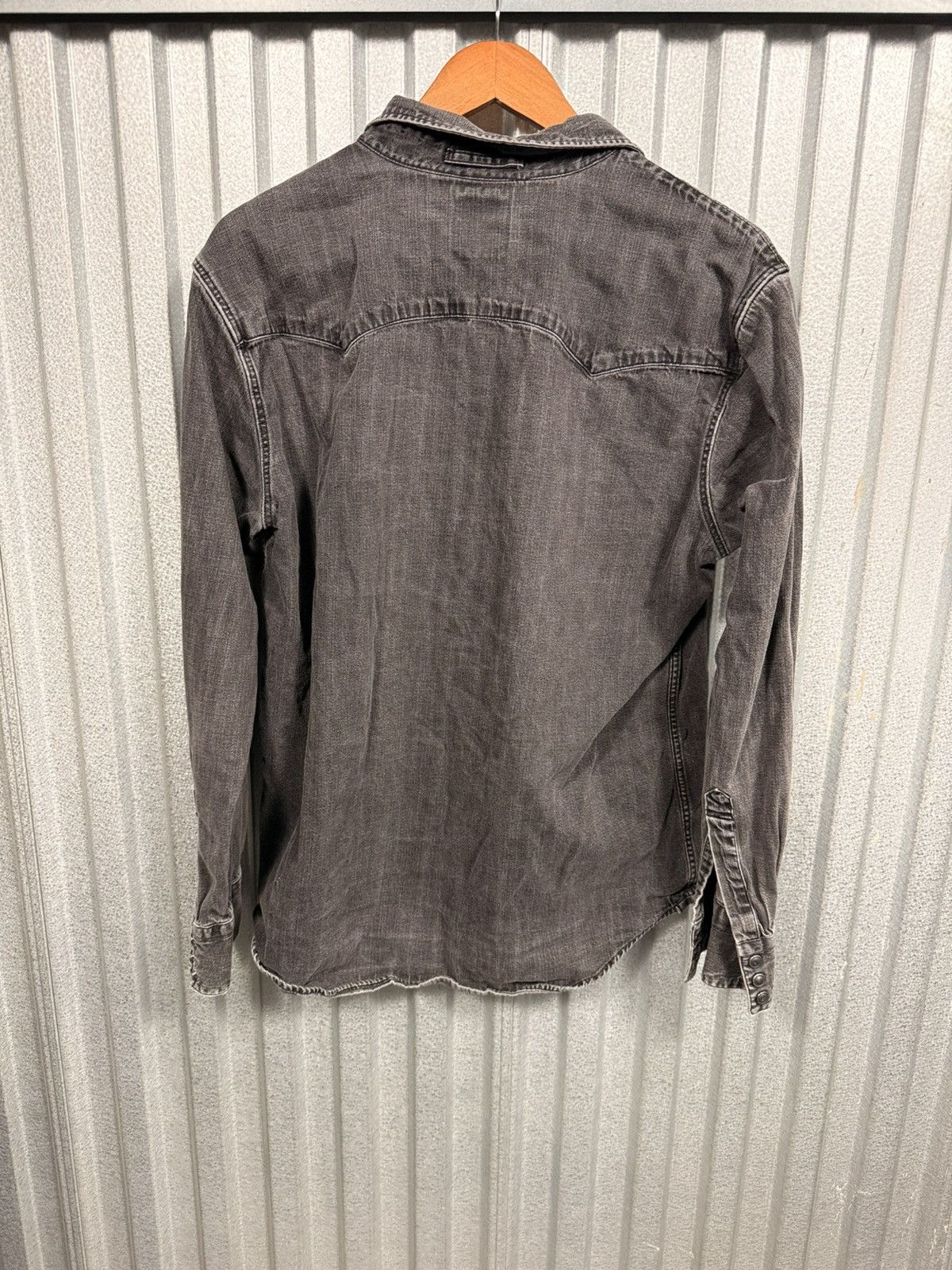 Levi's Levis Black Denim Pearl Snap Western Button Up Shirt Size US L / EU 52-54 / 3 - 10 Thumbnail