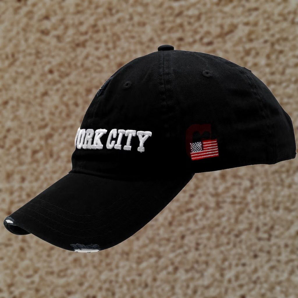 Steve Madden VINTAGE Steve Madden NWT MH-185NY Distressed New York City Strapback Dad Baseball Cap Size ONE SIZE - 1 Thumbnail