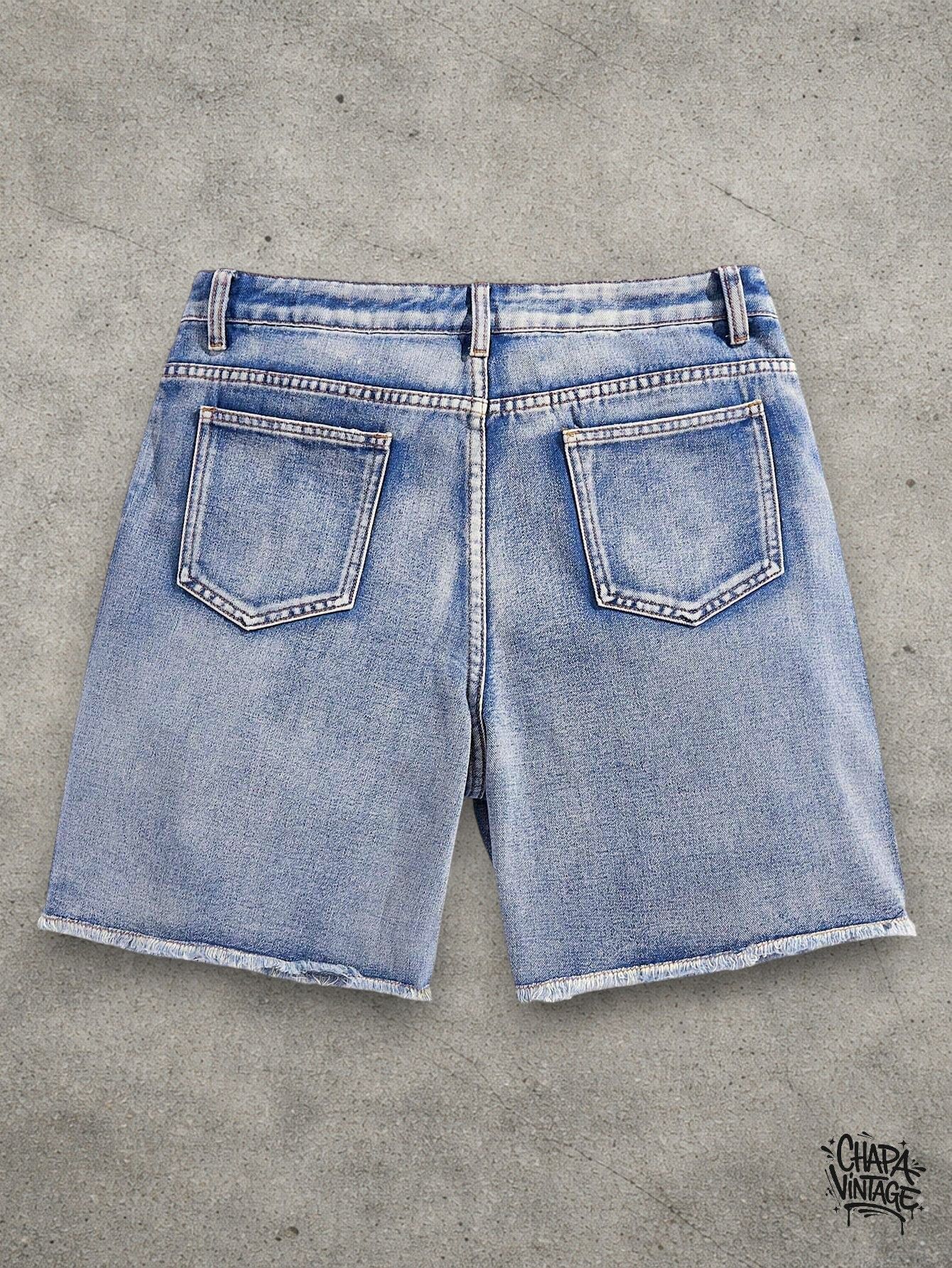 Vintage Washed denim shorts Size US 32 / EU 48 - 2 Thumbnail