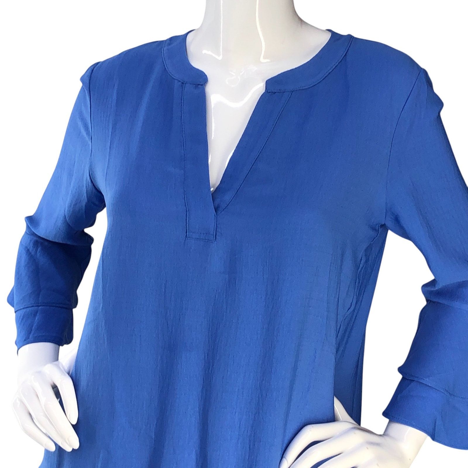 Joseph Ribkoff Joseph Ribkoff Size 6 Dress Tiered Ruffle Bell Sleeve Jersey Size M / US 6-8 / IT 42-44 - 2 Thumbnail