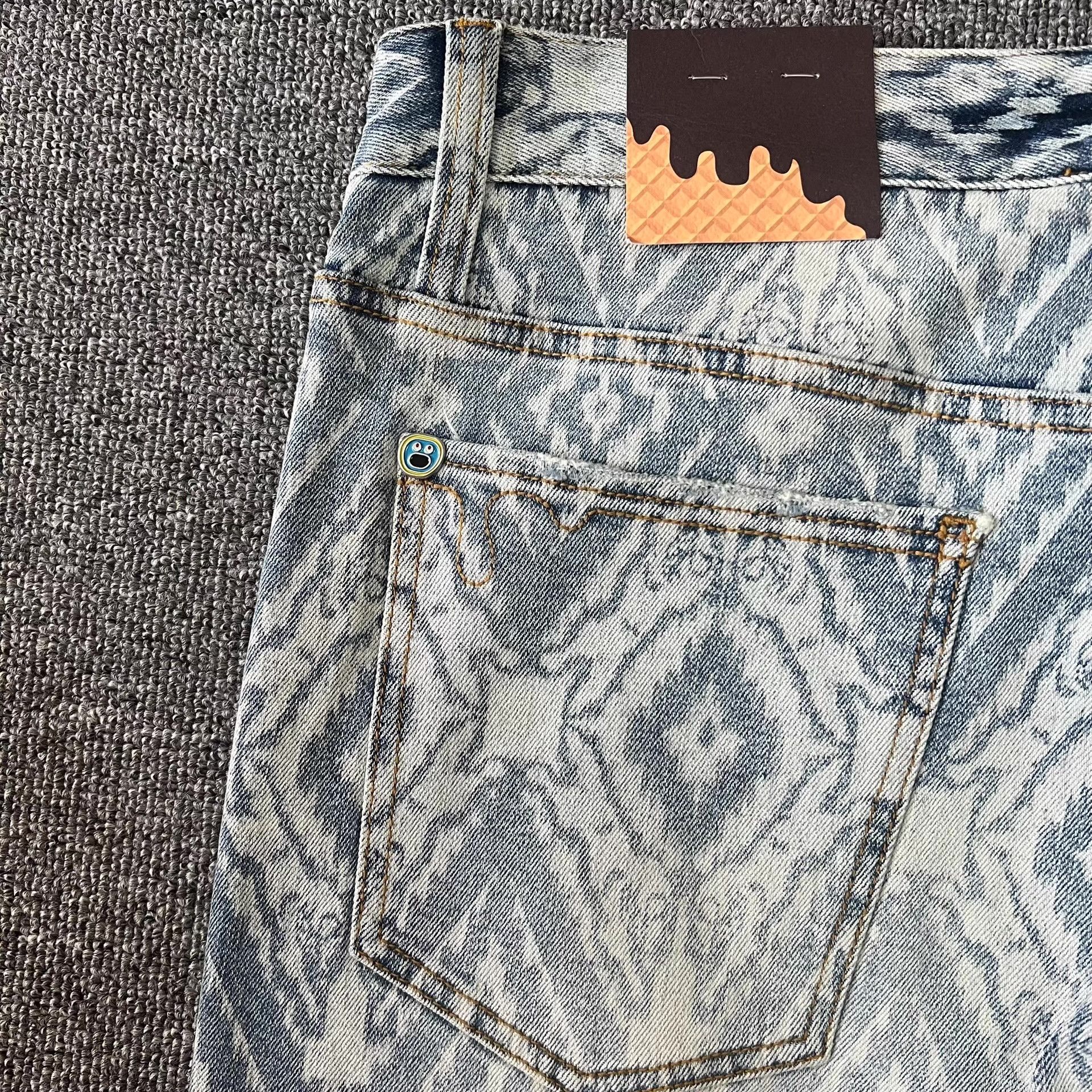 Billionaire Boys Club BBCICECREAMCircleFour Dogs Flying Dog Washed Denim Jeans Q7 Size US 32 / EU 48 - 4 Thumbnail