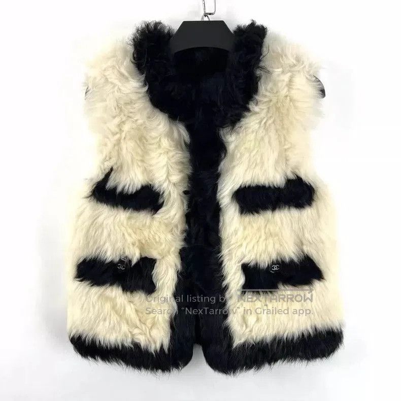 Chanel Chanel Black White Wool Vest with Pockets. Size US XS / EU 42 / 0 - 1 Thumbnail