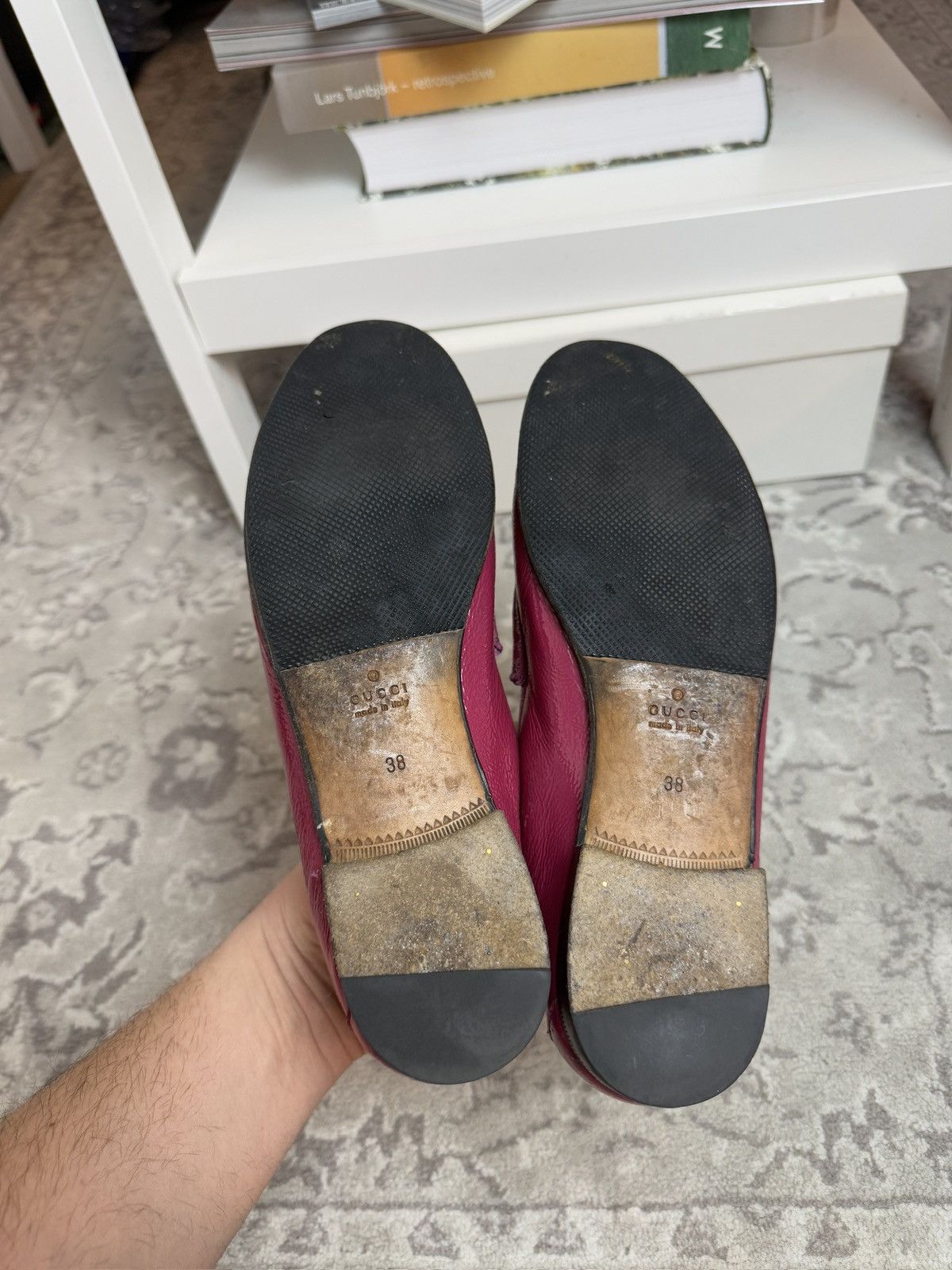 Designer × Gucci × Vintage Vintage 90s Gucci leather loafers flats shoes US7 luxury y2k Size US 7 / IT 37 - 11 Thumbnail