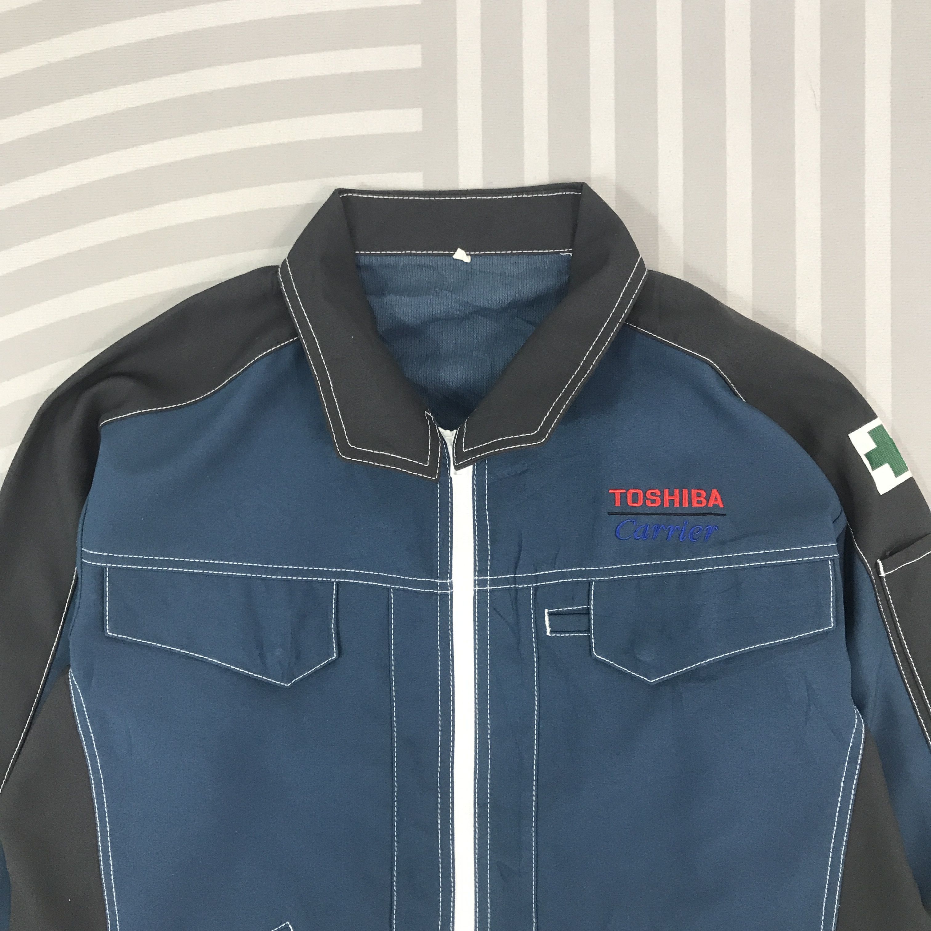 Japanese Brand × Vintage Vintage Og Toshiba Carrier Japan uniform Jacket Size US L / EU 52-54 / 3 - 2 Thumbnail