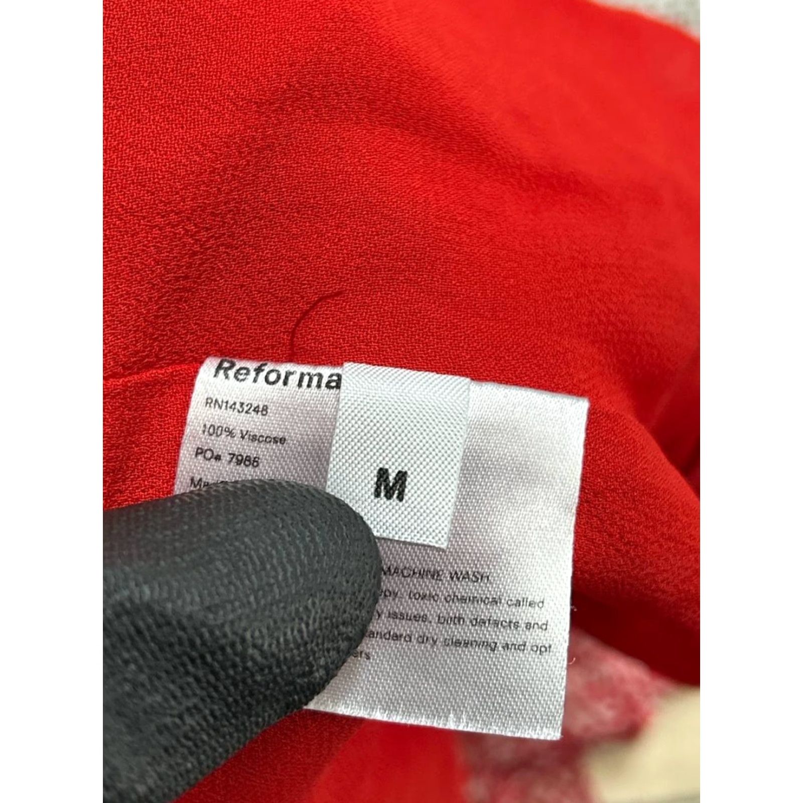Reformation Reformation Monica Wrap Mini Dress Womens M Red Belted Lined Flounce Hem Viscose Short Sleeve Squiggle Pattern Bohemian Modern 90s? Size M / US 6-8 / IT 42-44 - 5 Thumbnail