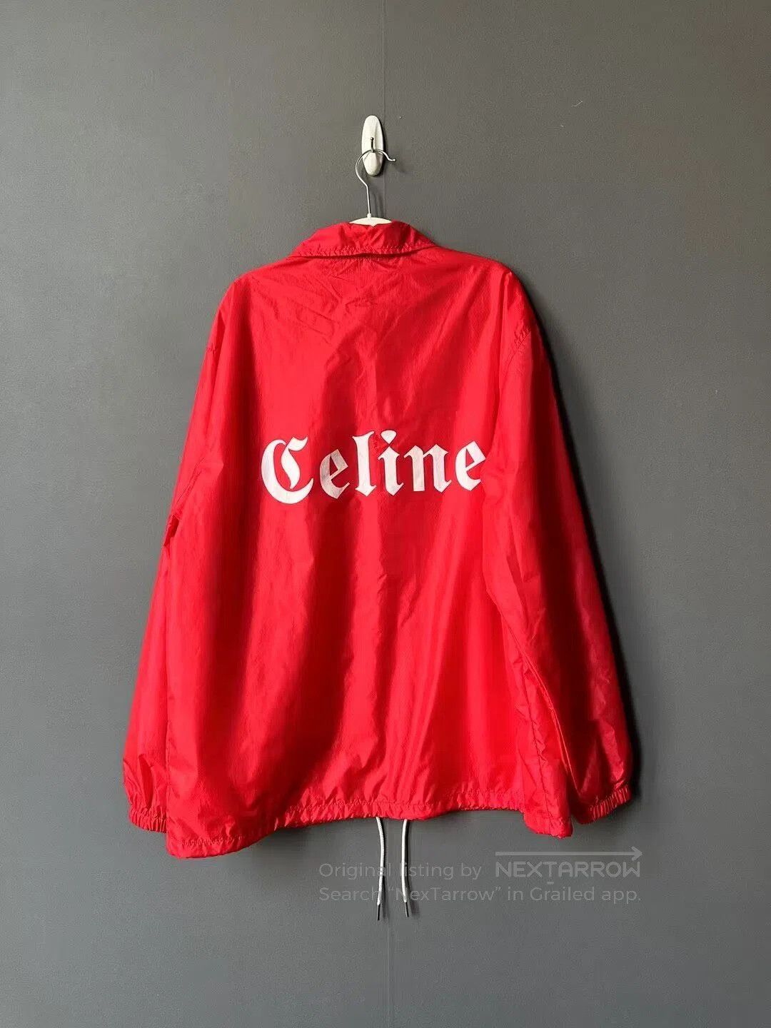 Celine CELINE Red Sanskrit Logo Outdoor Jacket| Size 4XL / US 24-26 - 2 Thumbnail