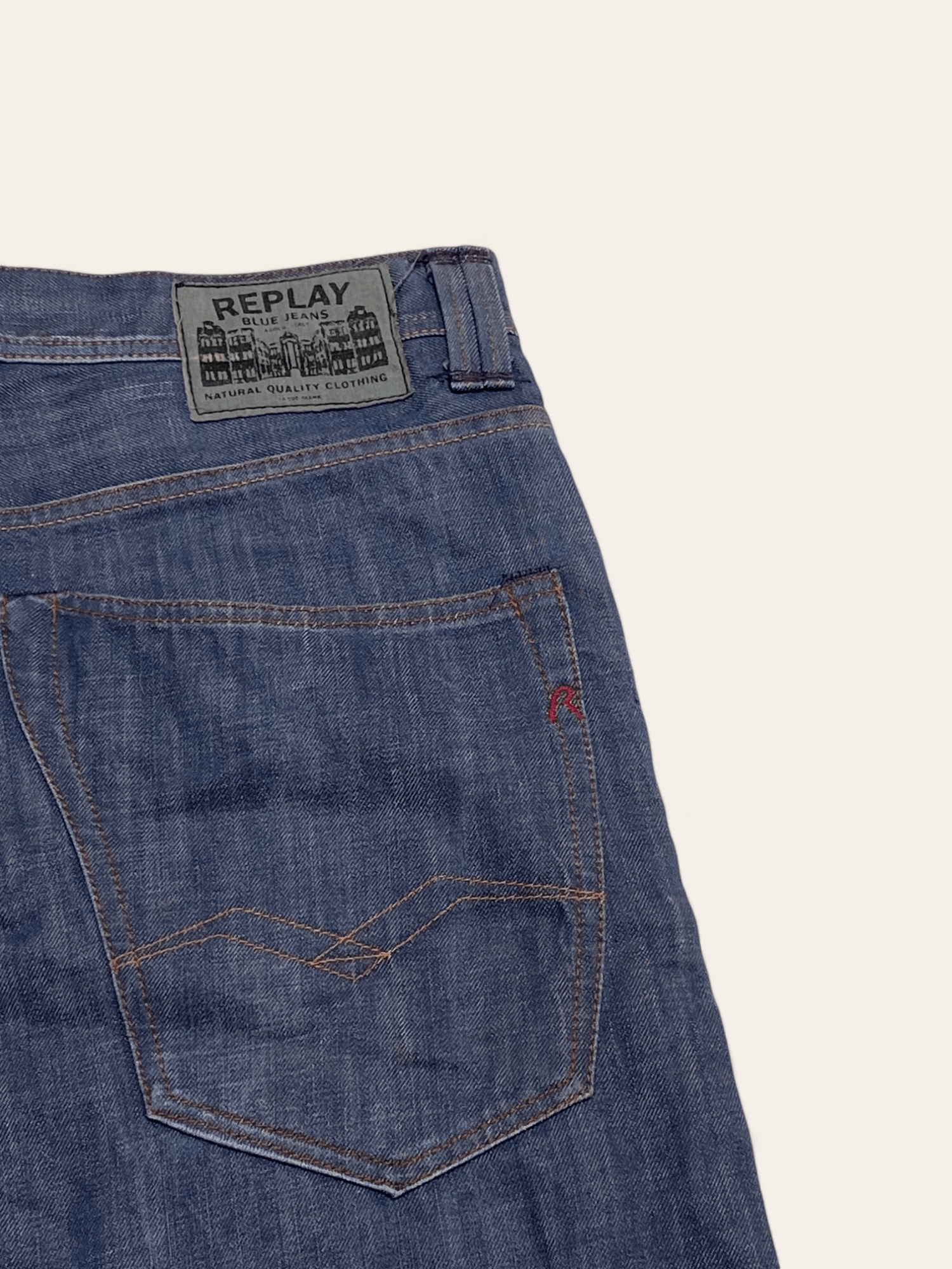 Jean Vintage REPLAY Navy Denim Jeans Y2k Style Beautiful Size US 34 / EU 50 - 15 Thumbnail