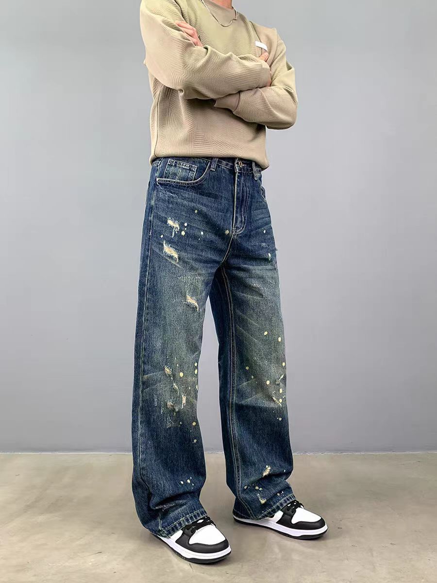 Japanese Brand × Vintage Blue Washed Old Design Loose Casual Vintage Jeans Size US 36 / EU 52 - 3 Thumbnail