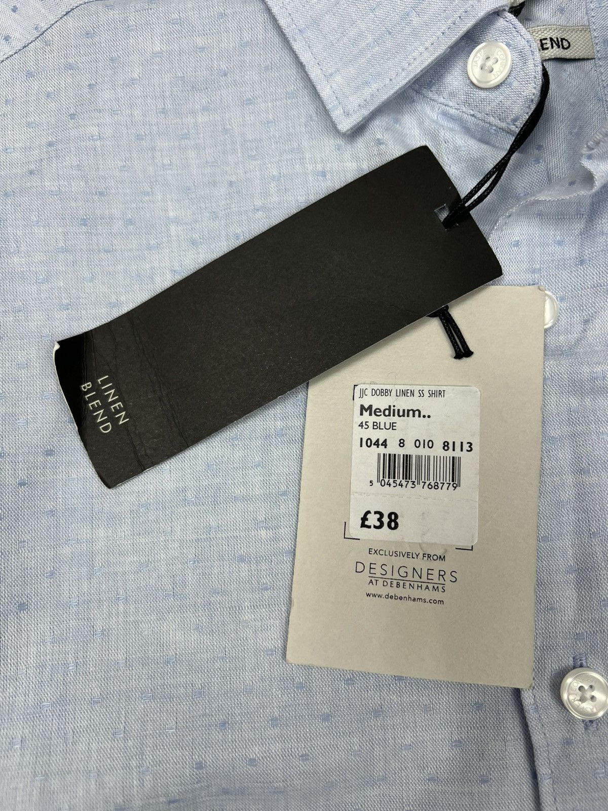 Jasper Conran Jasper Conran NWT Linen Blue Shirt Button Up Size US M / EU 48-50 / 2 - 7 Thumbnail