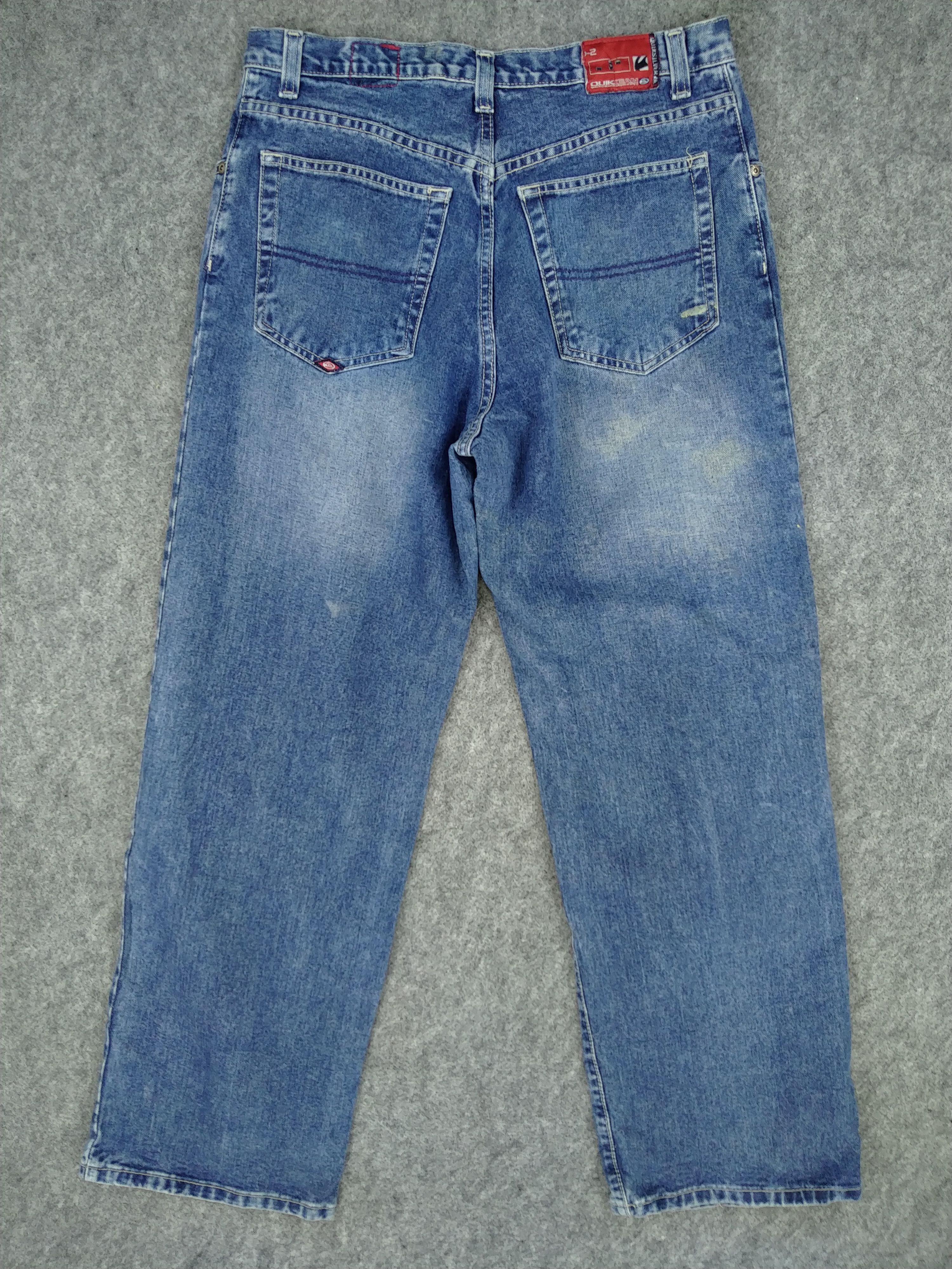 Japanese Brand Quiksilver Distressed Denim 33x30.5 JN099 Size US 33 - 2 Thumbnail