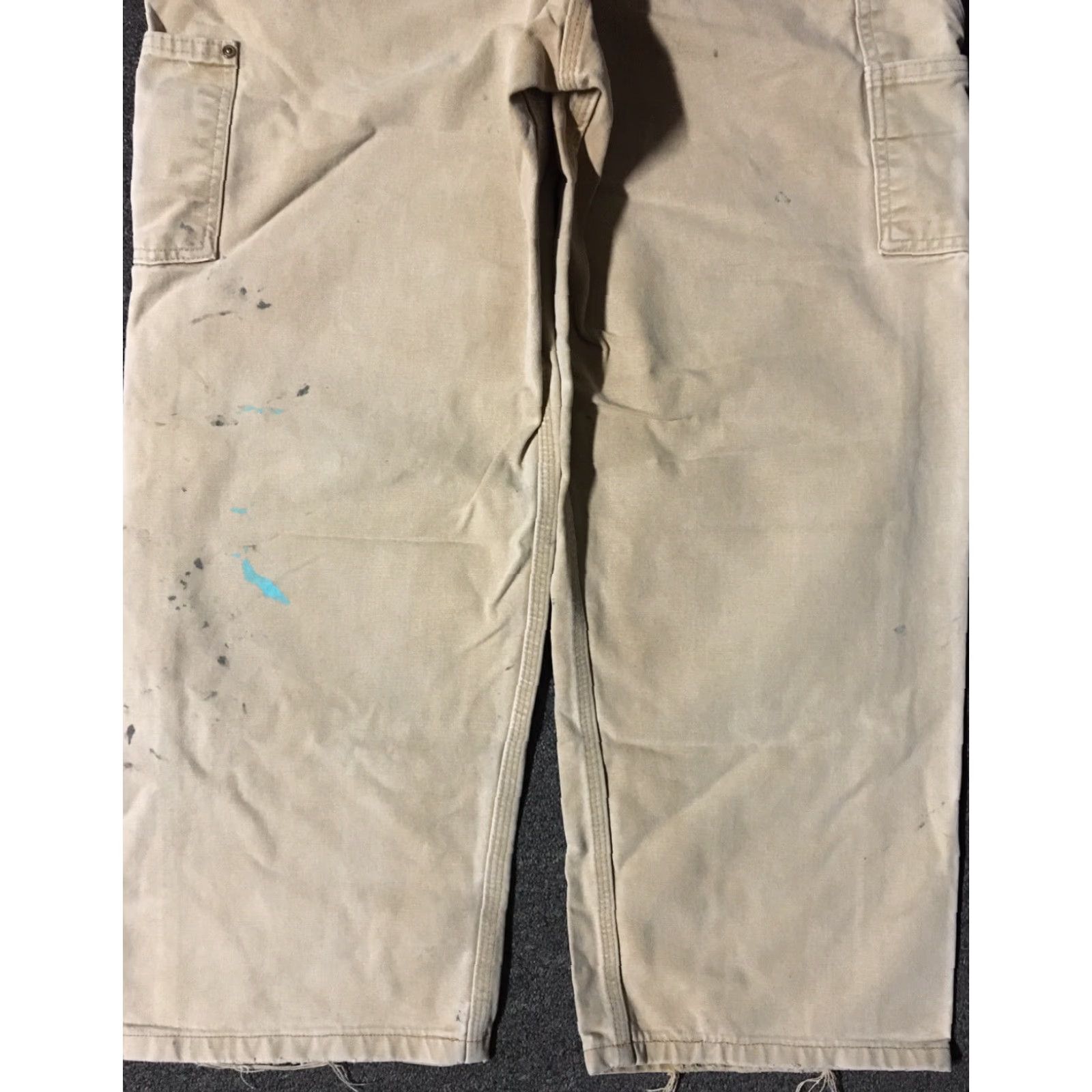 Carhartt Vtg 80s 90s Carhartt Faded Distress Paint Overalls 40/28 Grunge Punk Biker WIP Size US 40 / EU 56 - 6 Thumbnail