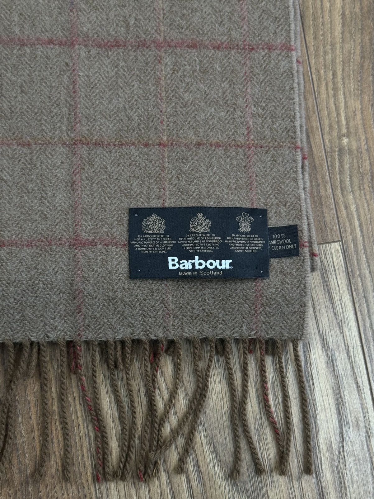 Barbour Vintage wool scarf Barbour England original luxury item Size ONE SIZE - 2 Thumbnail
