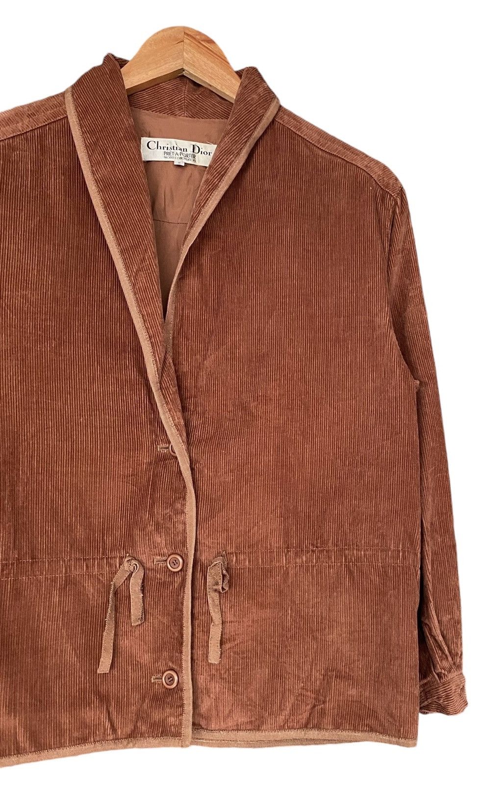 Christian Dior Monsieur Vtg🔥CHRISTIAN DIOR Pret A Porter Velvet Button Cardigan Size S / US 4 / IT 40 - 2 Thumbnail