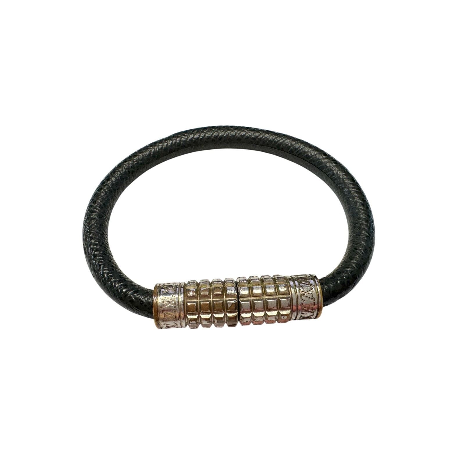 Louis Vuitton Louis Vuitton Black Taiga Leather Digit Bracelet w Box & Bag Size ONE SIZE - 6 Thumbnail