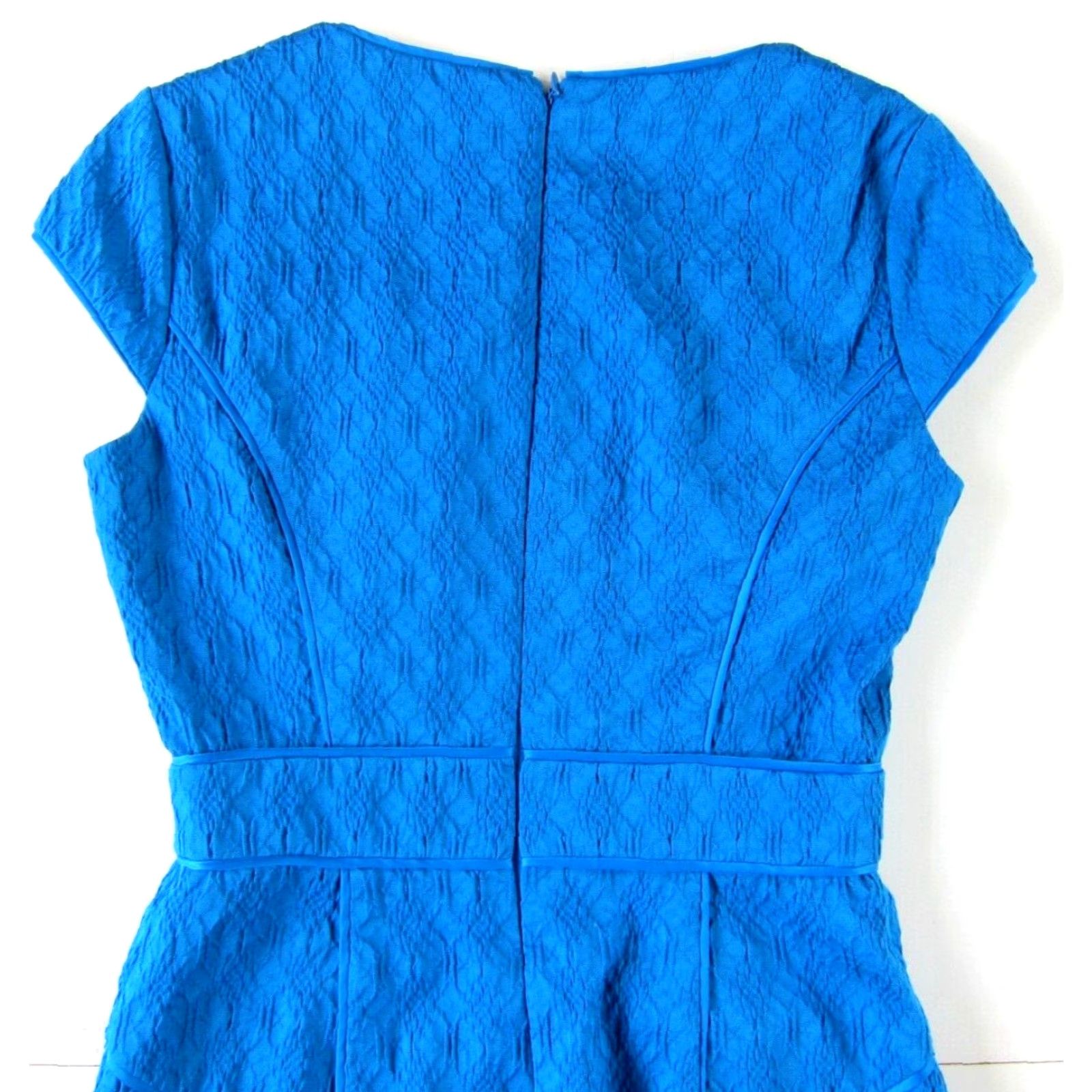 Adrianna Papell Adrianna Papell Royal Blue 60's Style Cap Sleeve Sheath Pencil Straight Dress 2 Size XS / US 0-2 / IT 36-38 - 5 Thumbnail