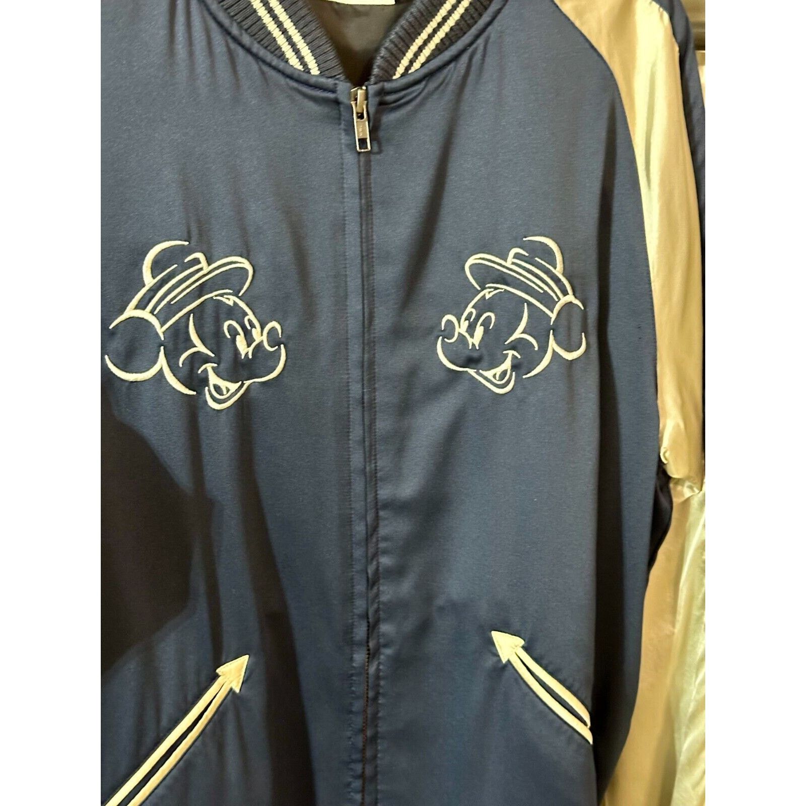 Uniqlo Disney Mickey Mouse 'Los Angeles' Satin Bomber Jacket | Rare Size US M / EU 48-50 / 2 - 4 Thumbnail