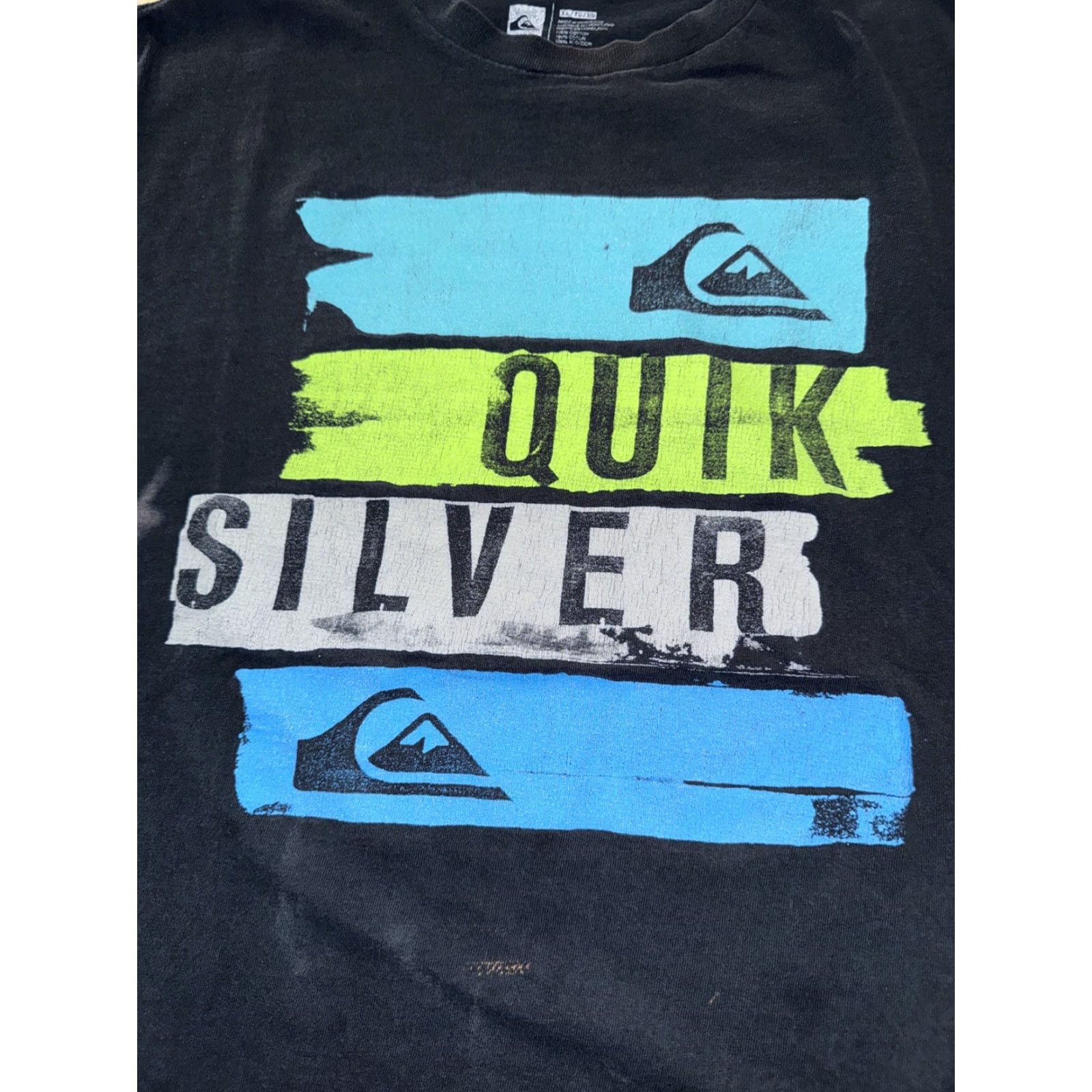 Quiksilver Quiksilver T-Shirt Black XL Men Distressed Y2K Surf Size US XL / EU 56 / 4 - 2 Thumbnail