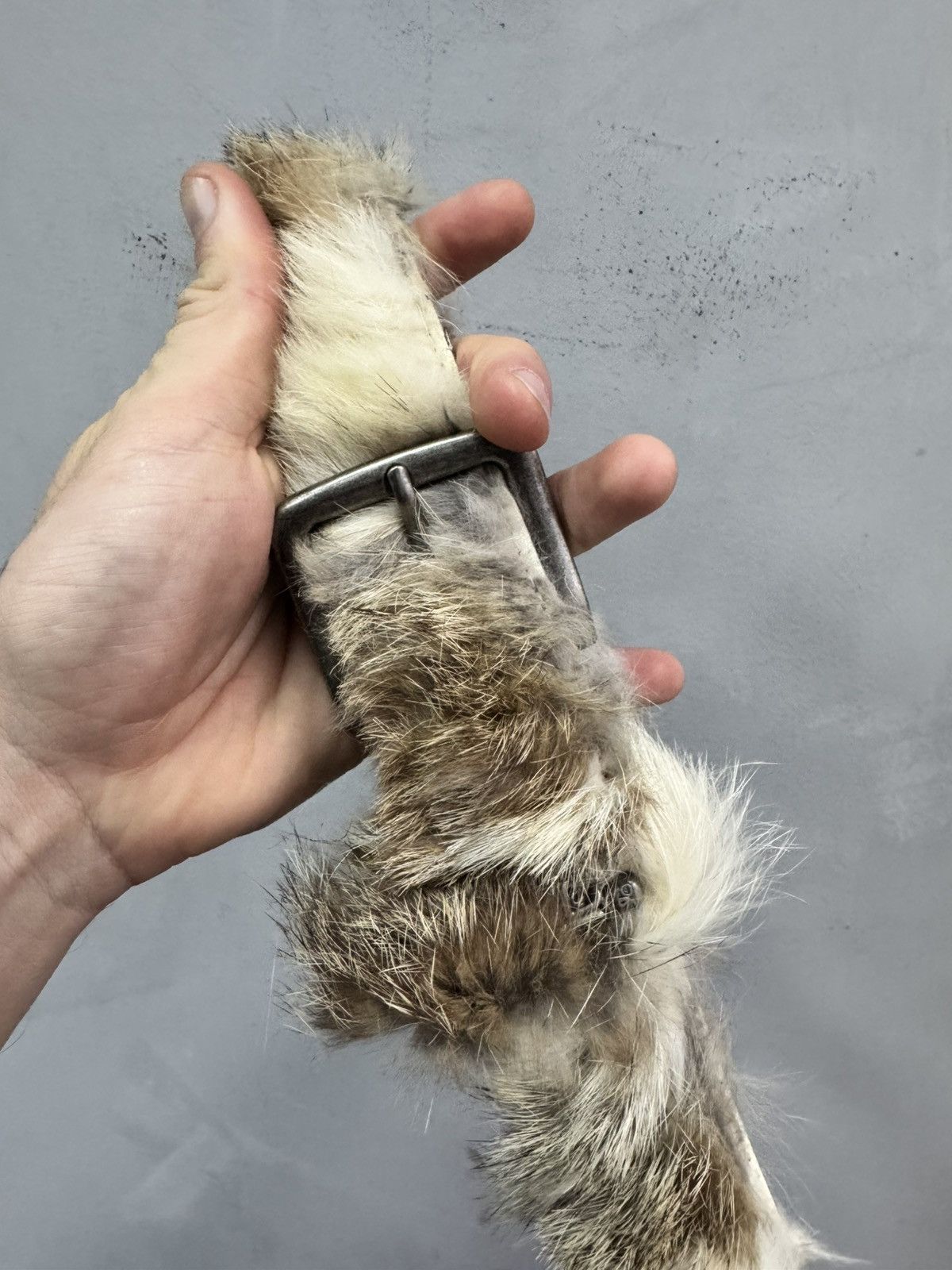 Other Rare real fur fuzzy japa ese crosses belt hedi slimane y2k Size ONE SIZE - 11 Thumbnail