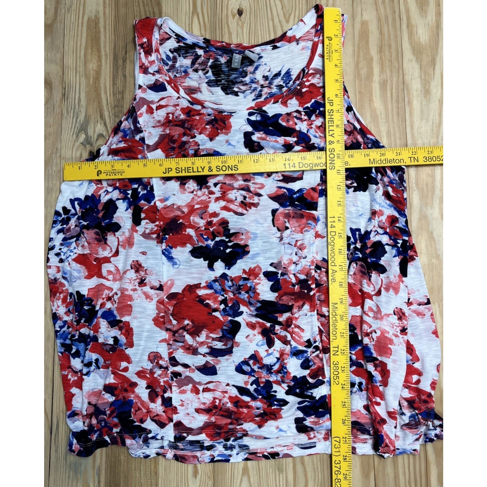 Other Womens kenar white floral tank top sz 2X Size XXL / US 16-18 / IT 52-54 - 5 Thumbnail